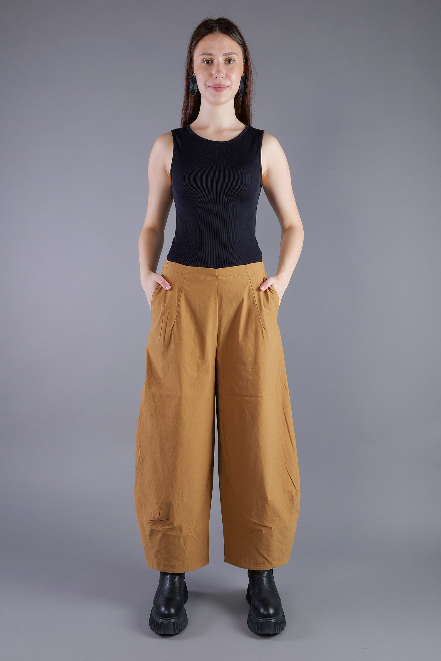 Tulpige Stretchhose - Bronze - 2263220124