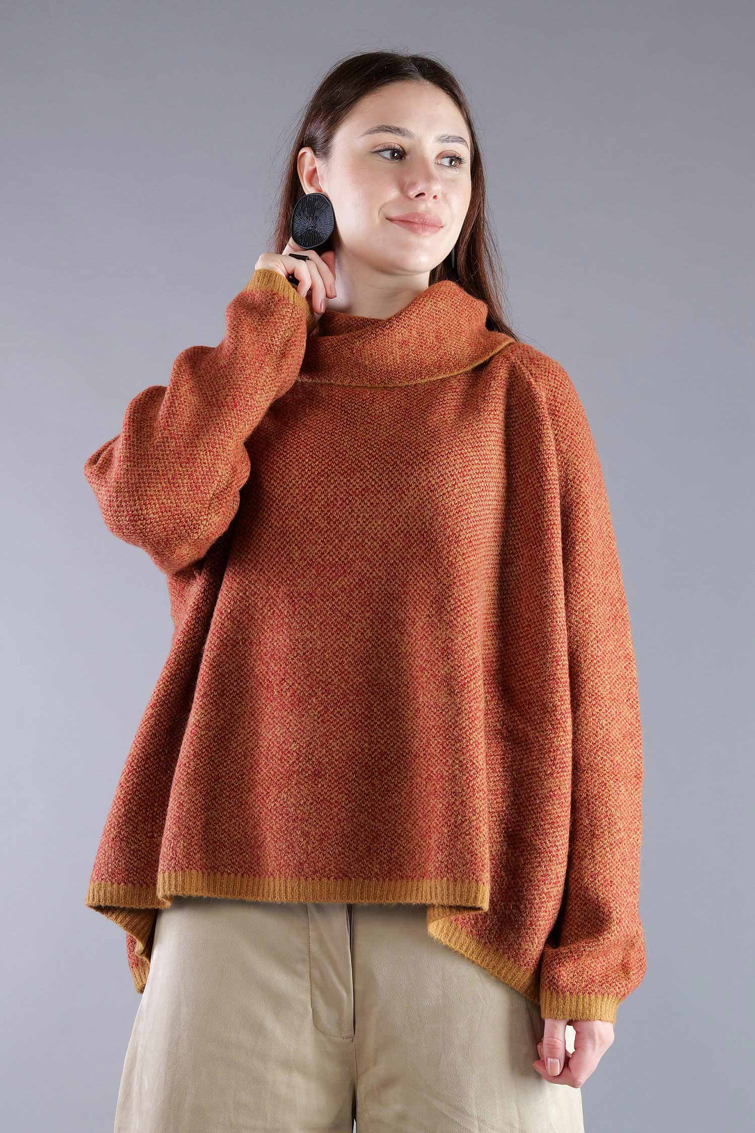 Strickpullover - Bronze lava jacquard - 2263270702