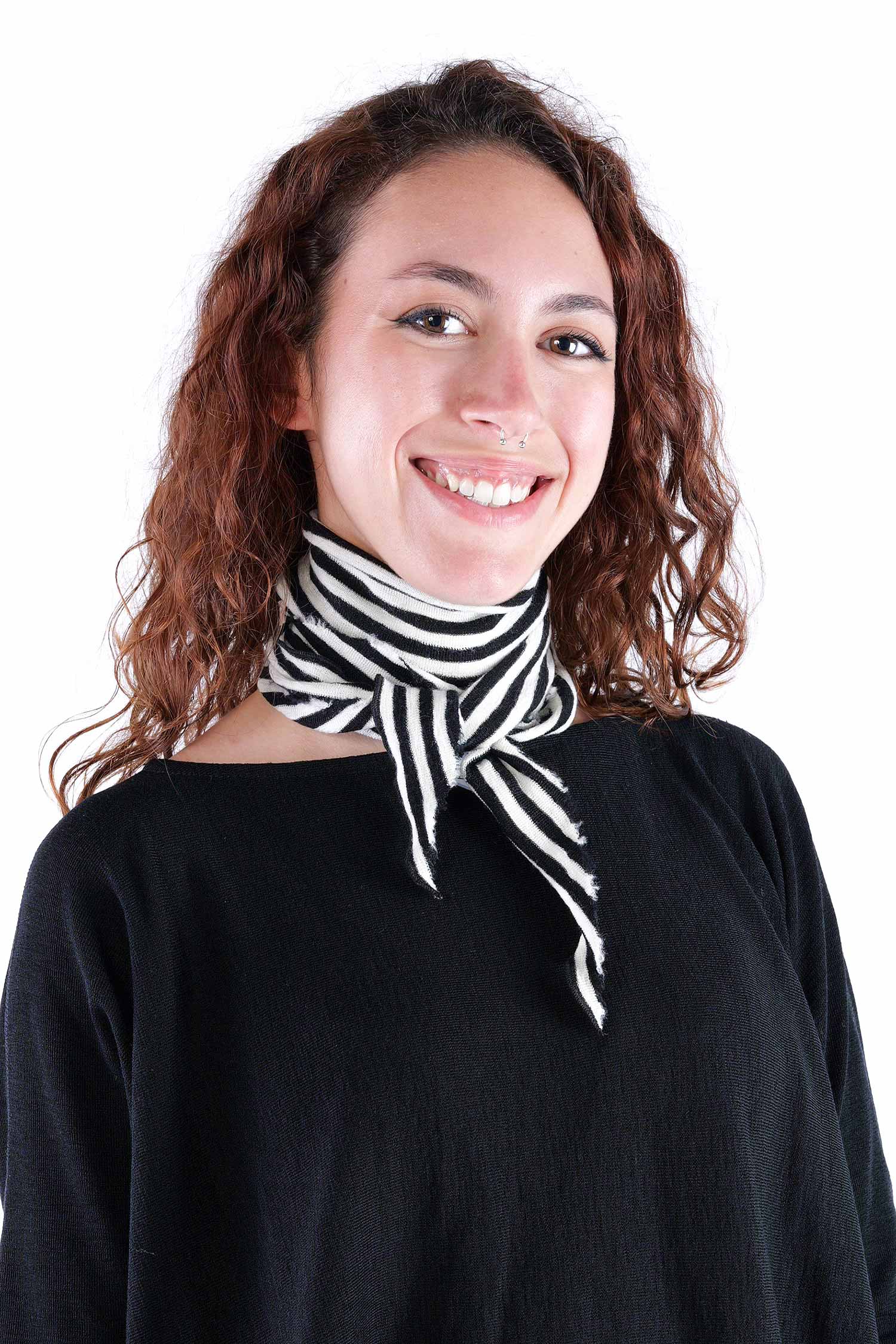 Kleines Dreieckstuch - white/black-schmal - 1040