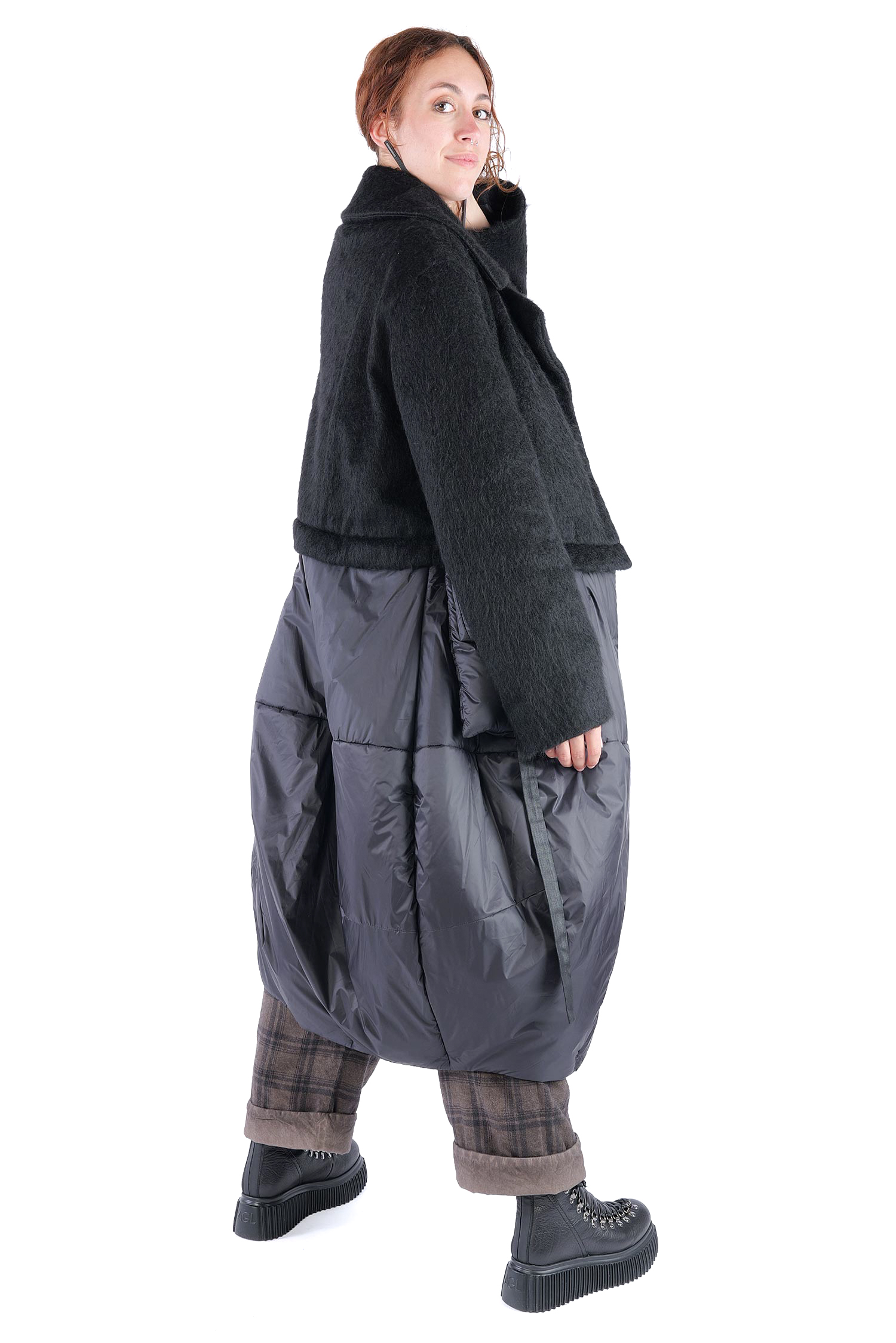 2-in-1 Wintermantel - Black faux fur/Black - Formers