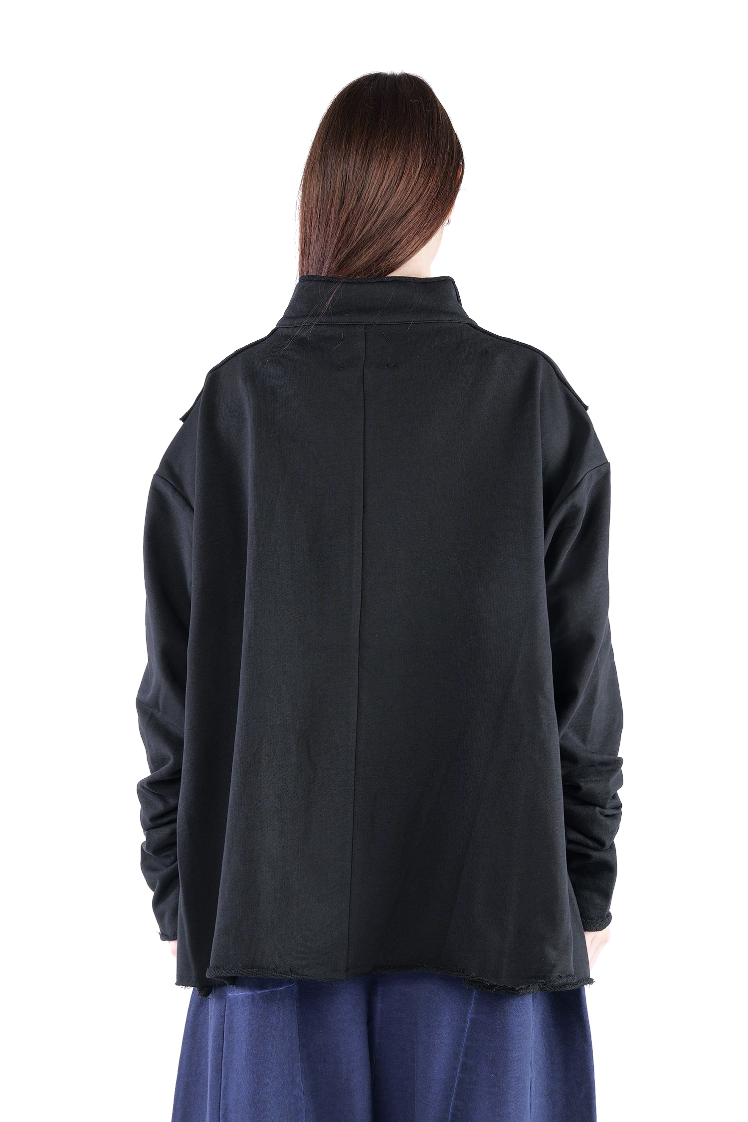 Oversize Sweatjacke - Schwarz - 2129