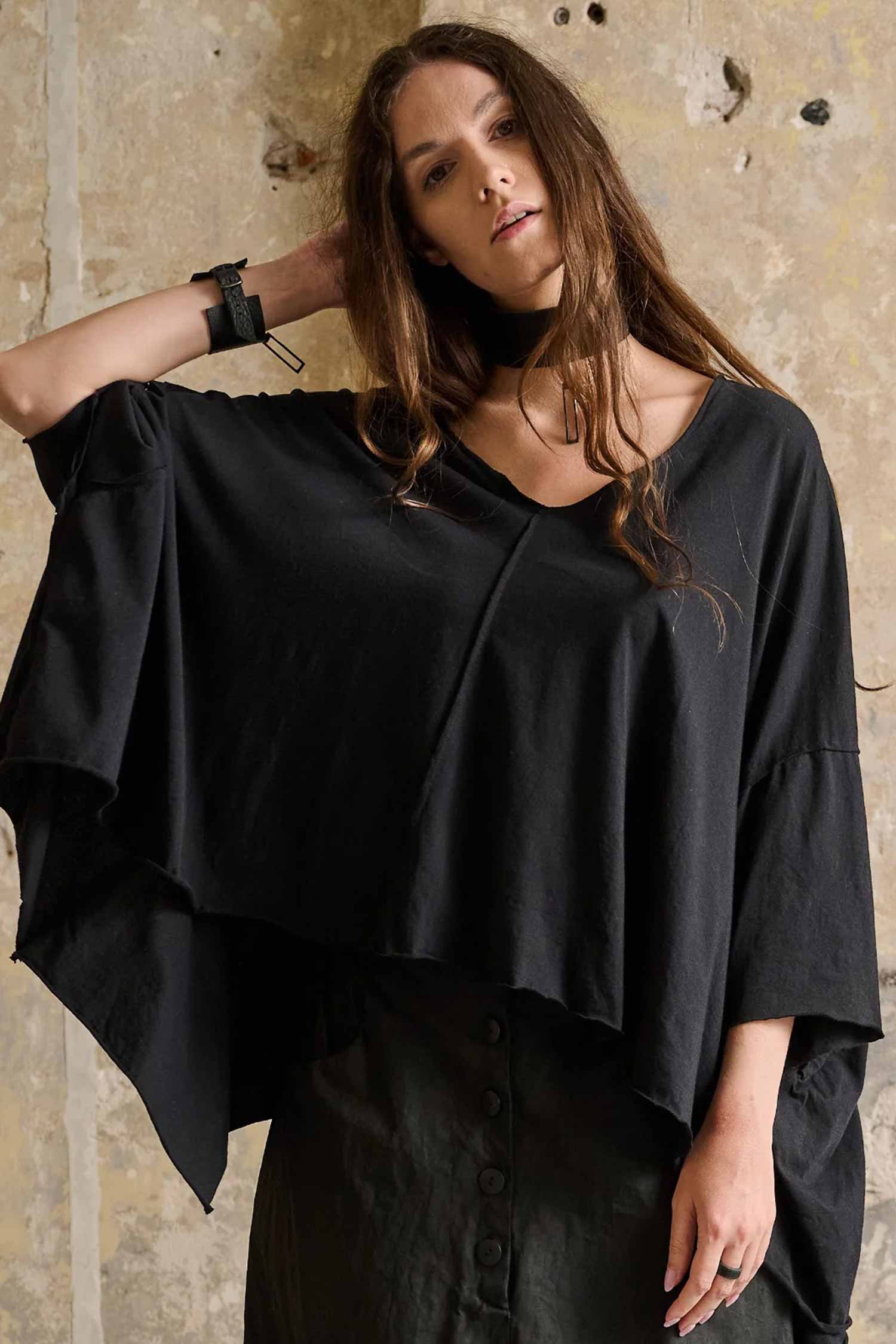 Oversize Shirt - Schwarz - Liva