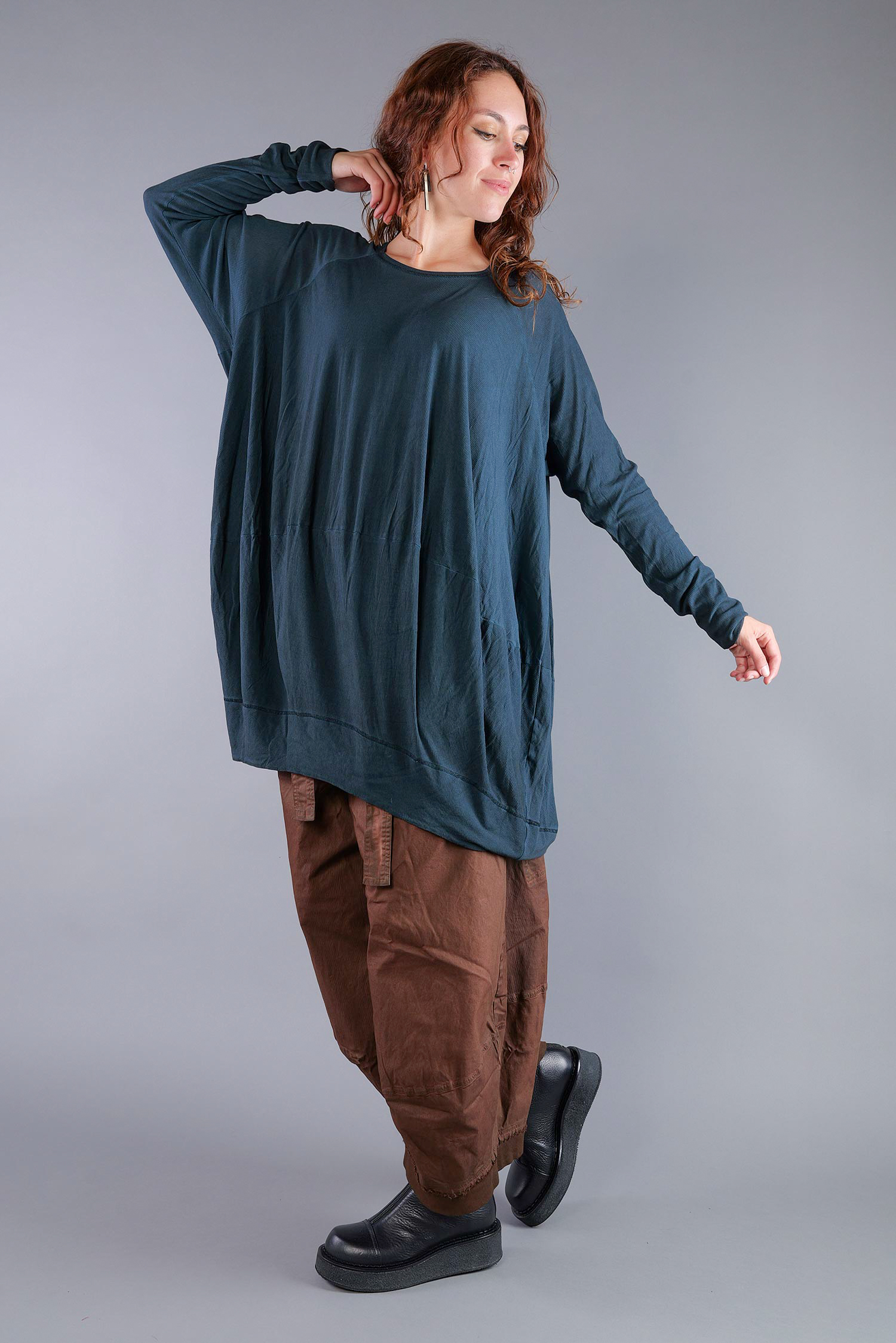 Oversize Tunika - Petrol cloud - 2261140515