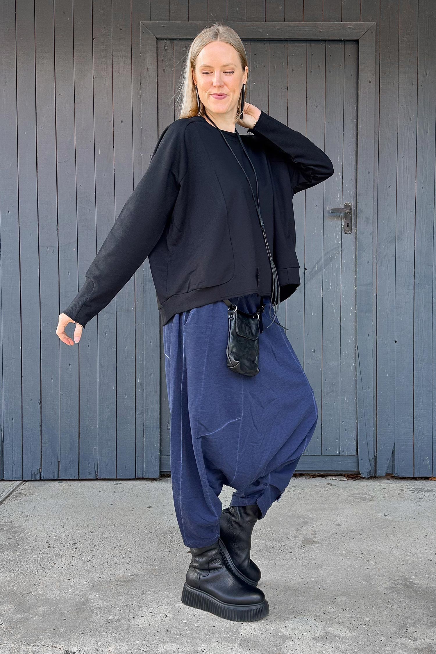 Sweat pullover - Black print - 2138