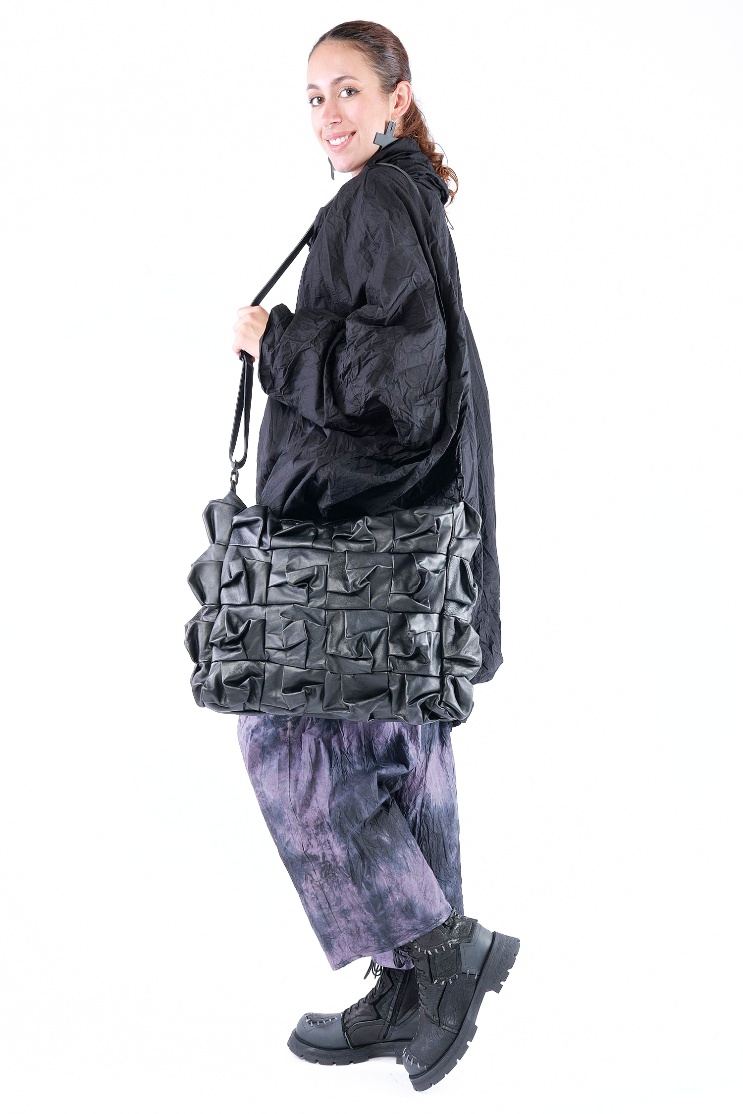 3D Optik Ledertasche - Schwarz - M.Alam