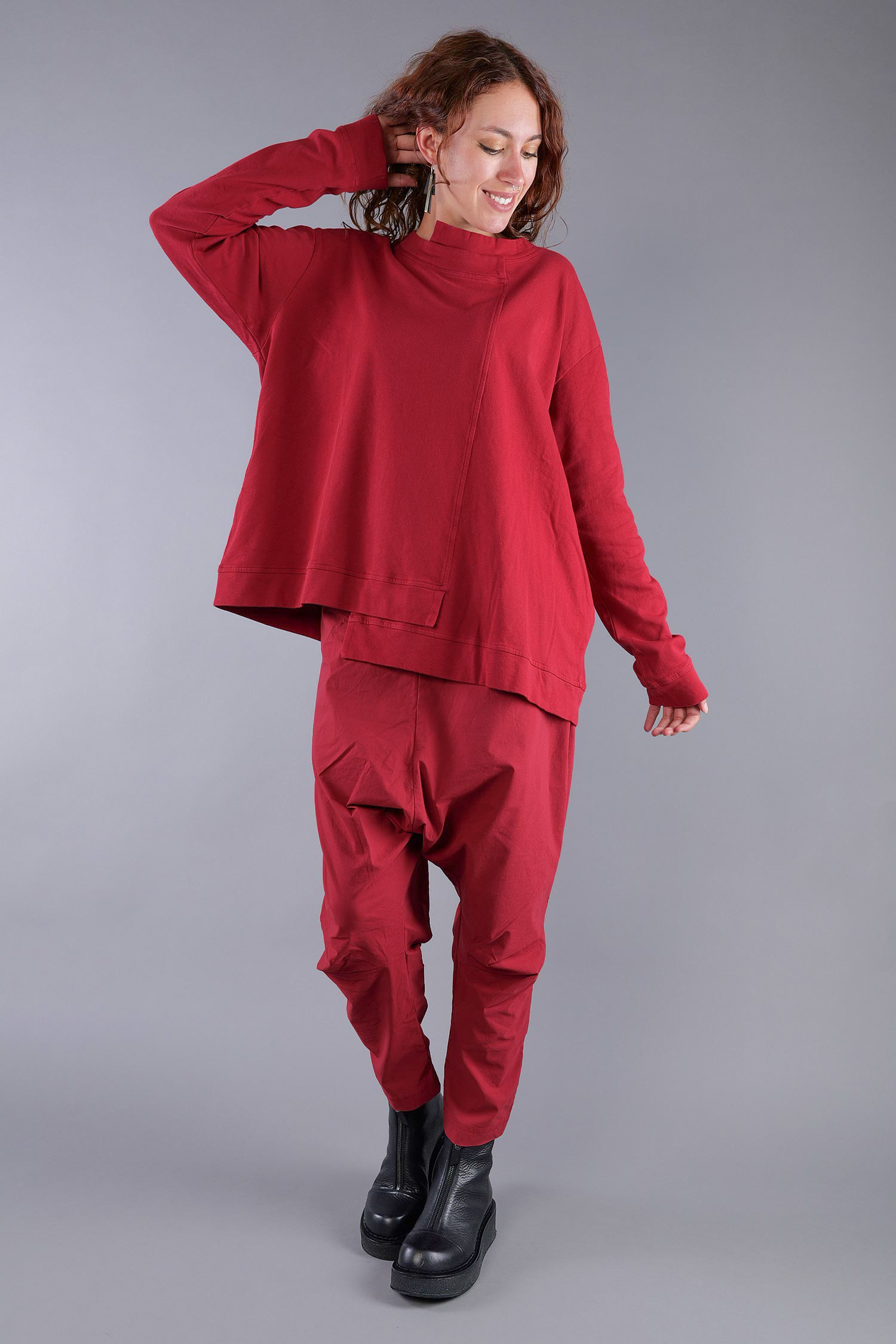 Asymmetrischer Sweater - Lava - 2263290501