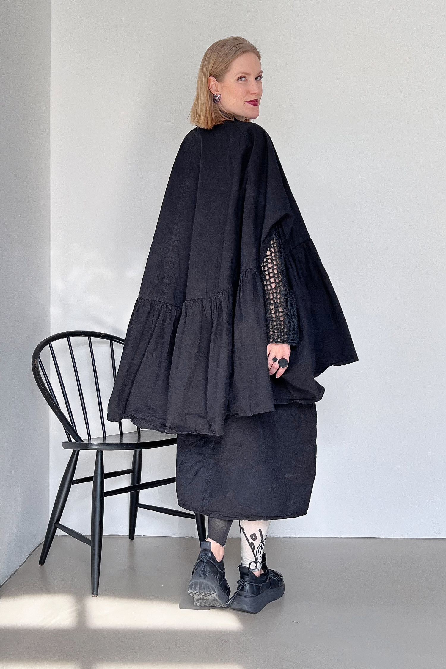 Gerüschte Jacke - Schwarz - Truelabel