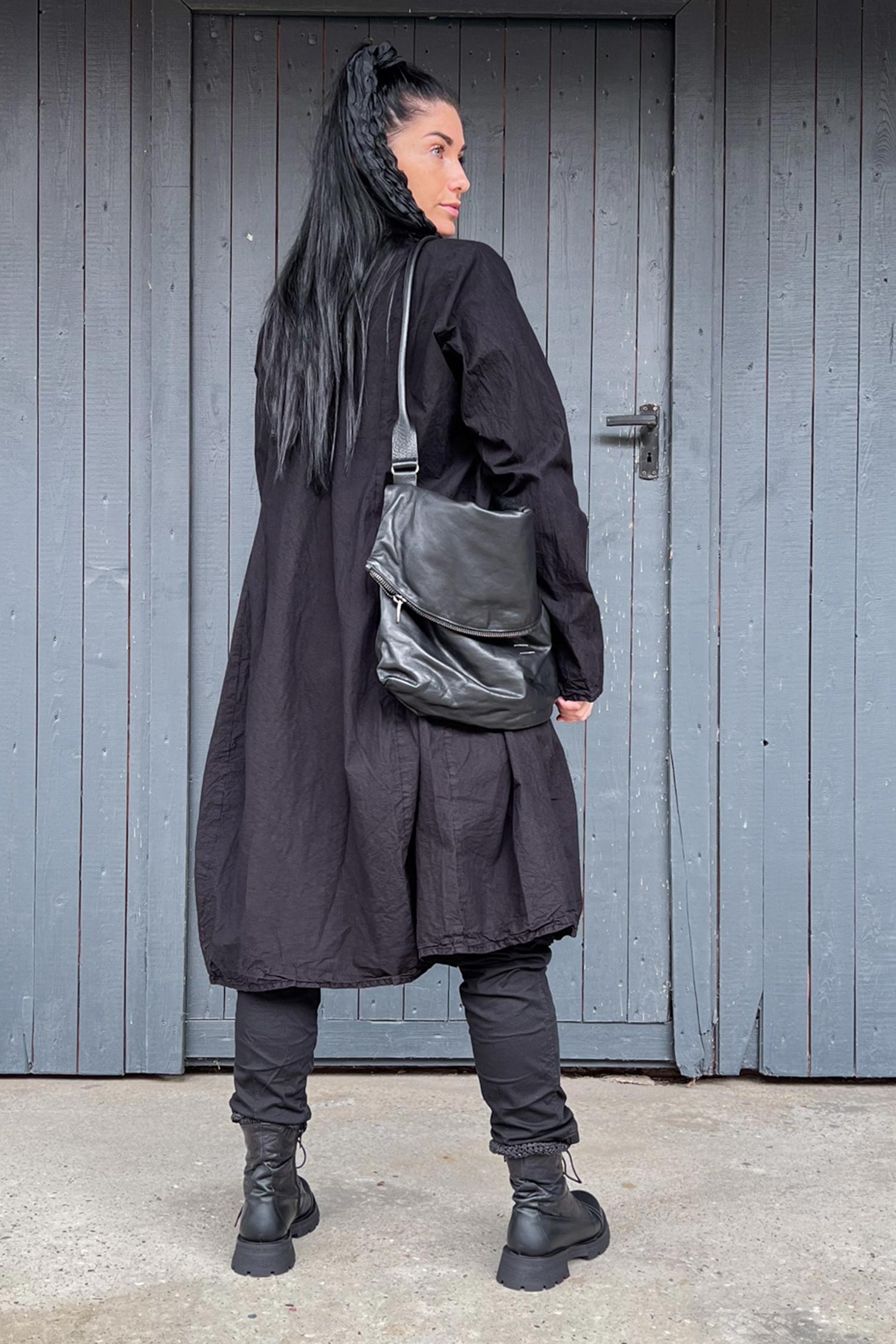 Baumwollbluse - Schwarz - Limikole