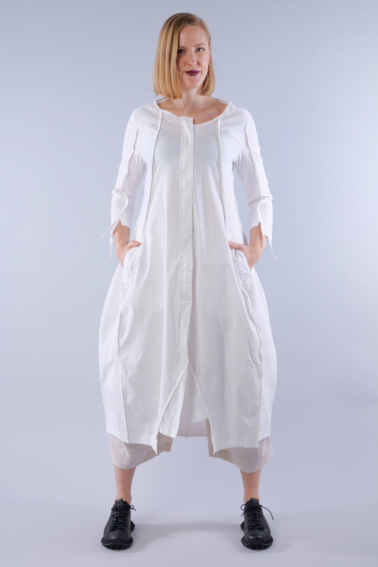 Tulpiges Stretchkleid - Offwhite - 1263220903