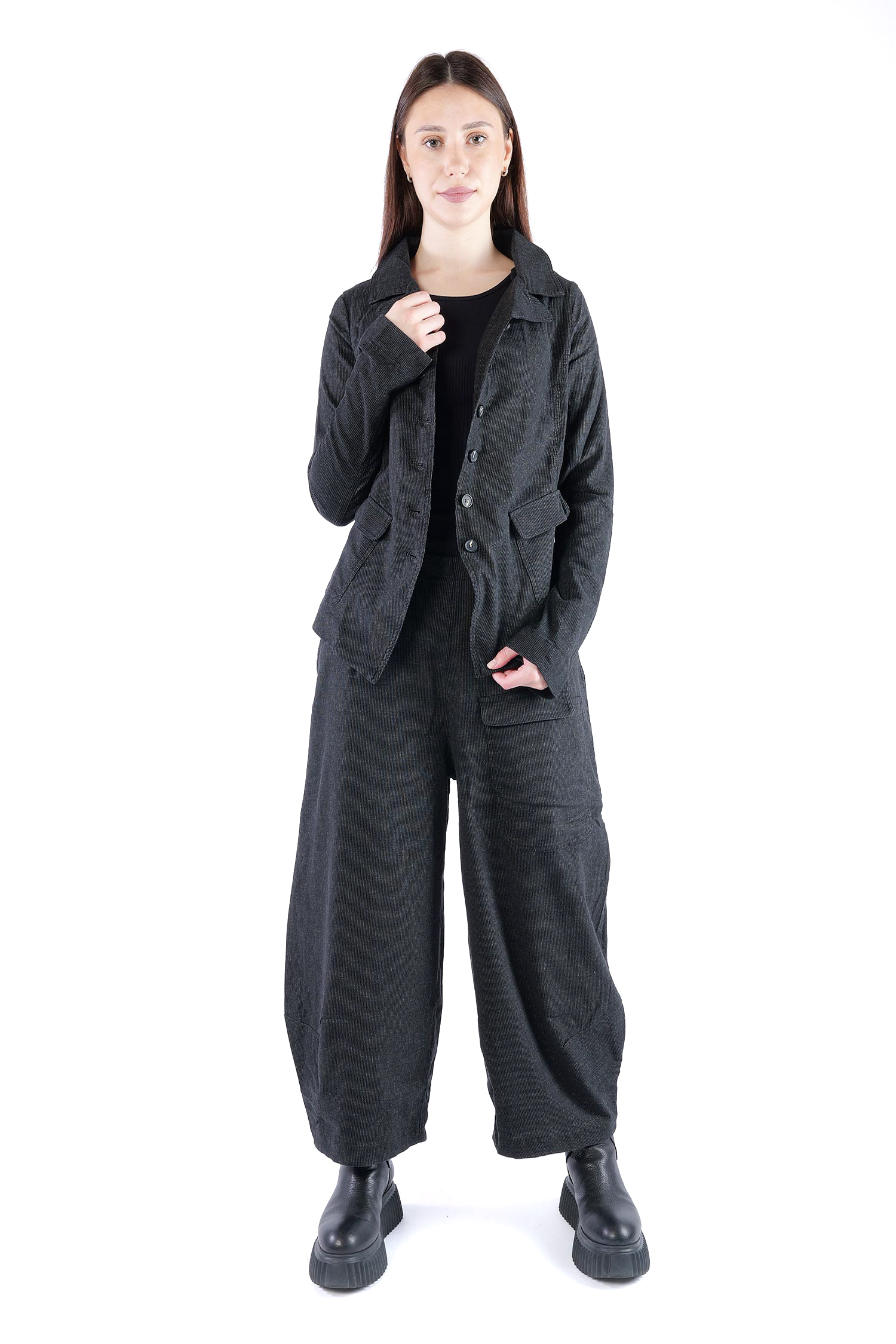 Nadelstreifen Jacke - Black stripe - 2263411101
