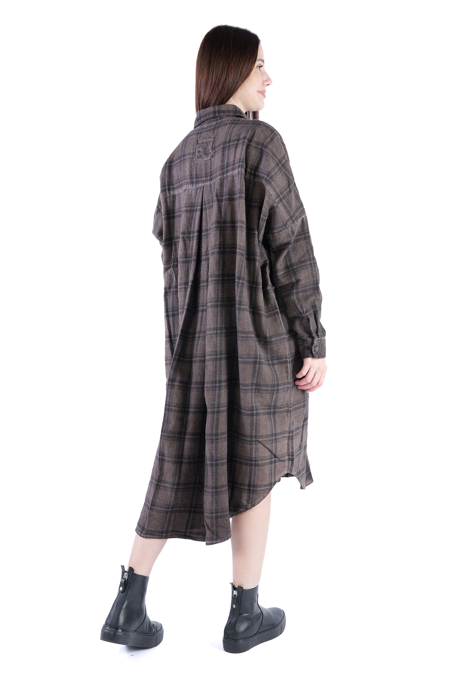Flanell-Tunika - Truffle old dye check - Fight