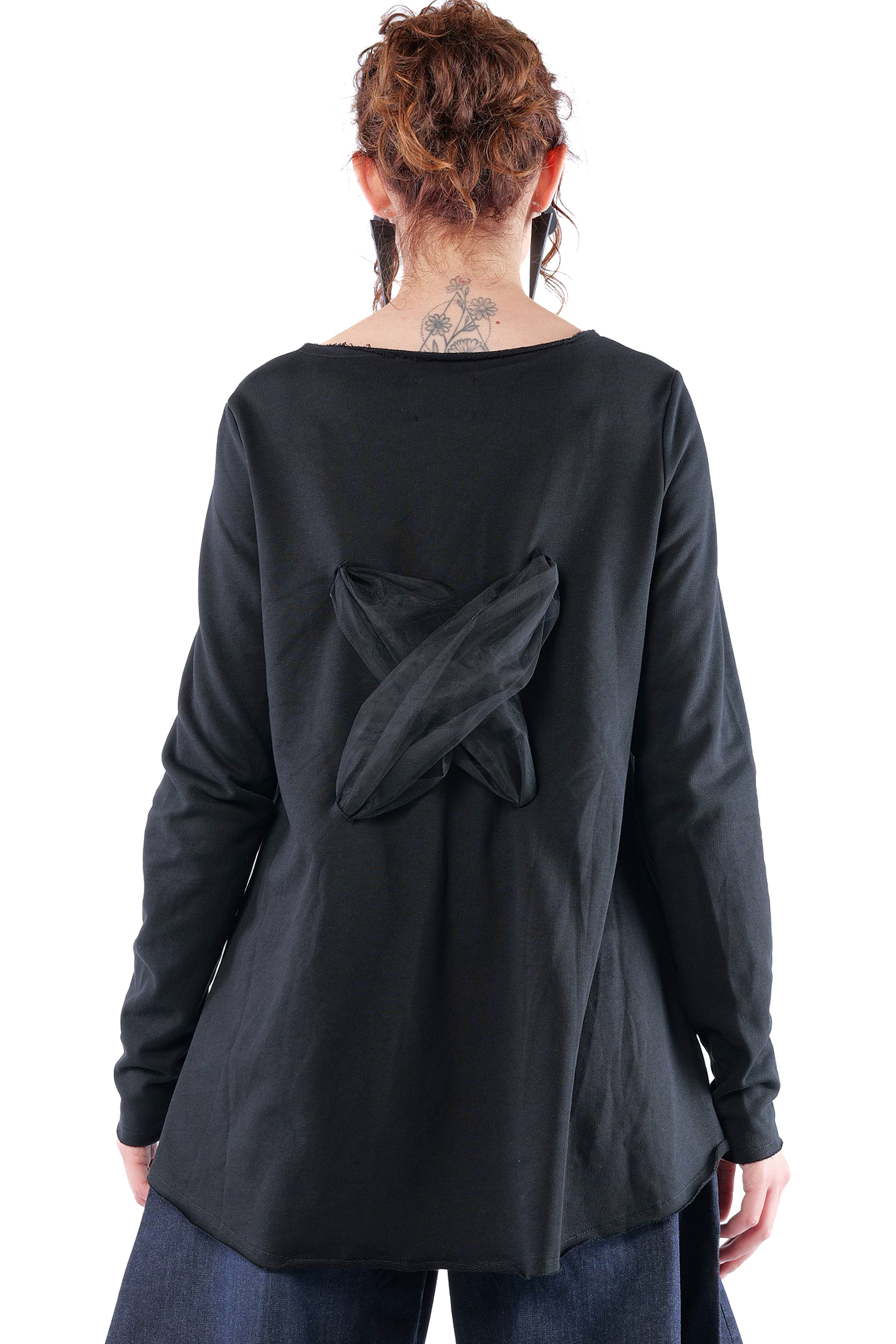 A-Linien Pullover - Schwarz - 2126