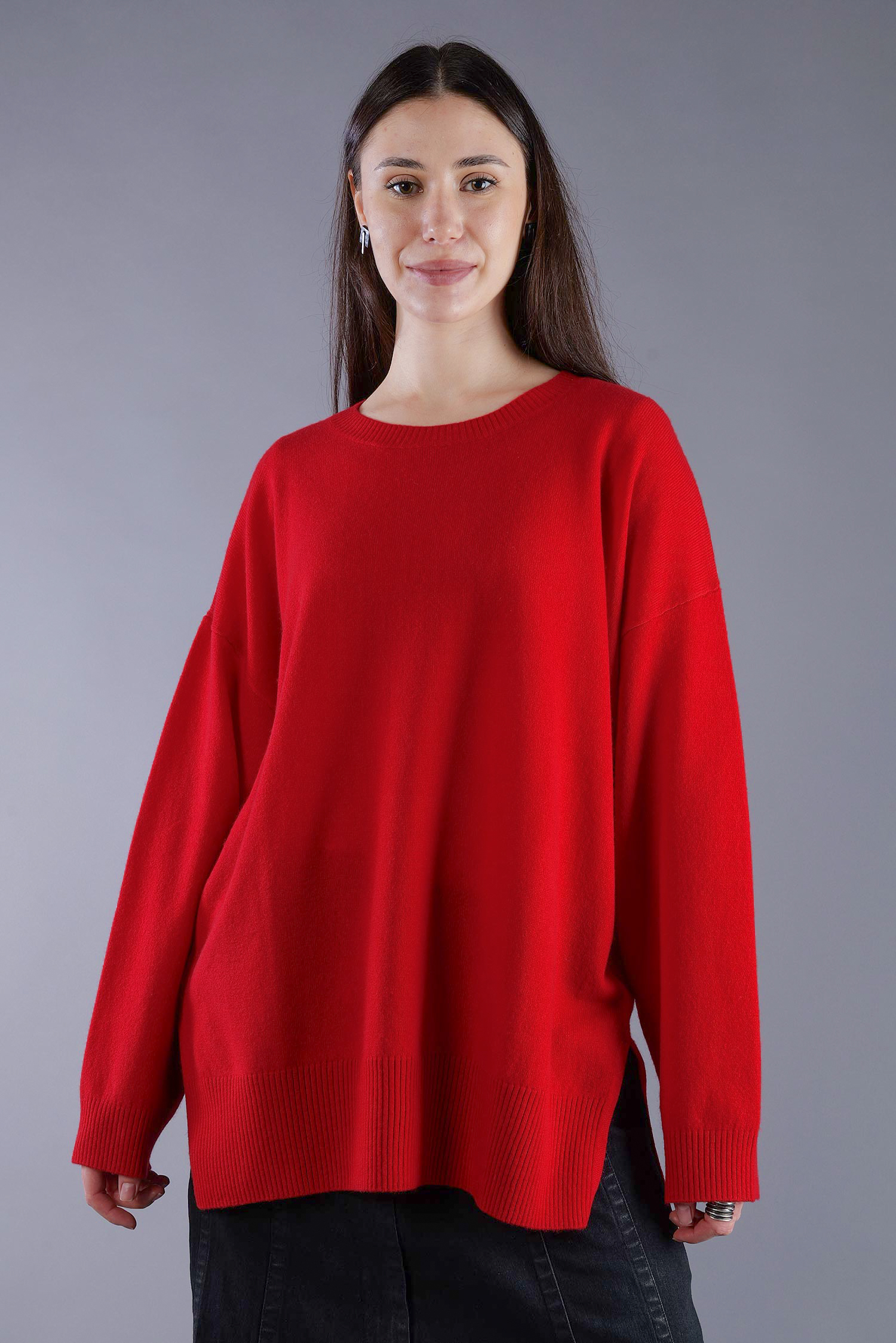 Kaschmir Pullover - Rhubarb Red - 24116A