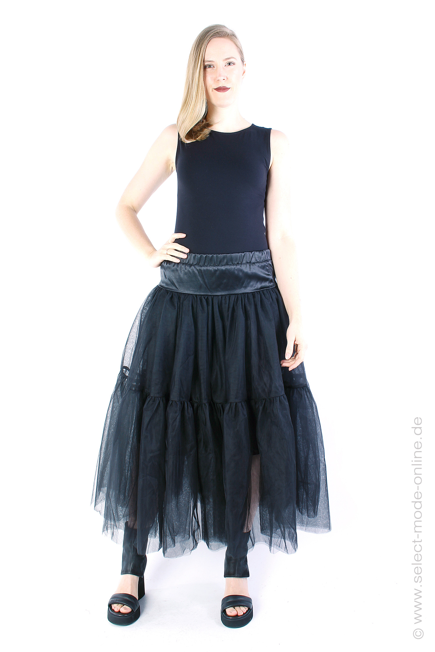 Tulle skirt - Black - 3015