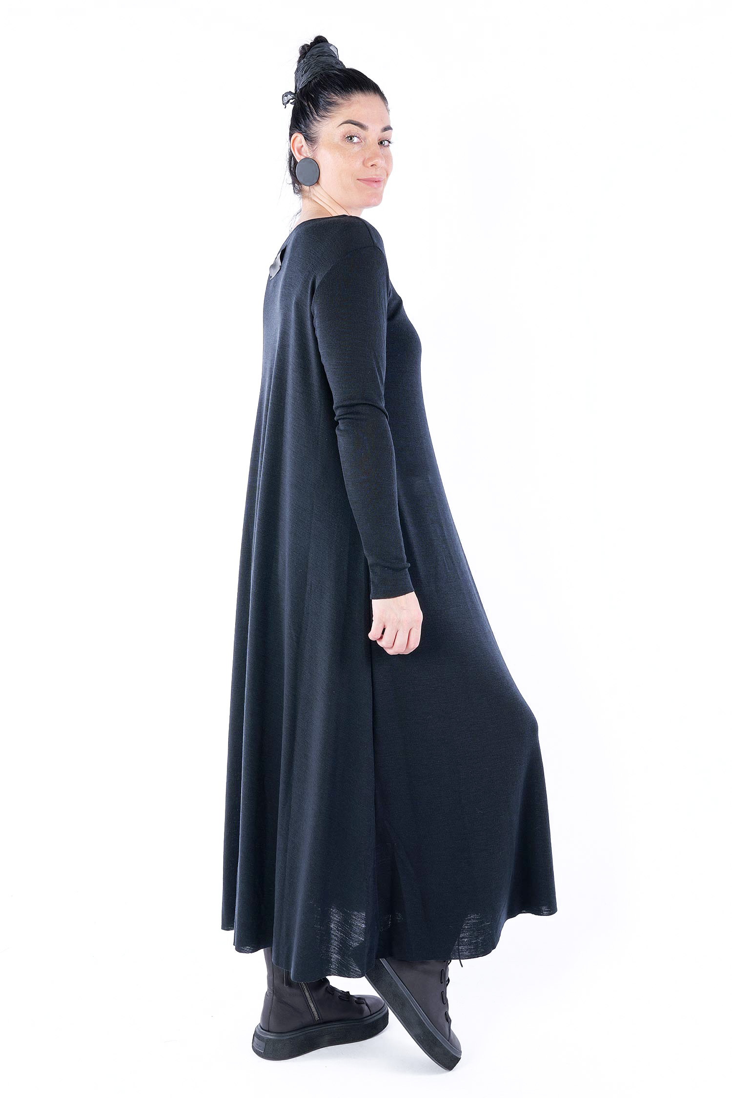 A-Linien Kleid - Schwarz - 224-1274