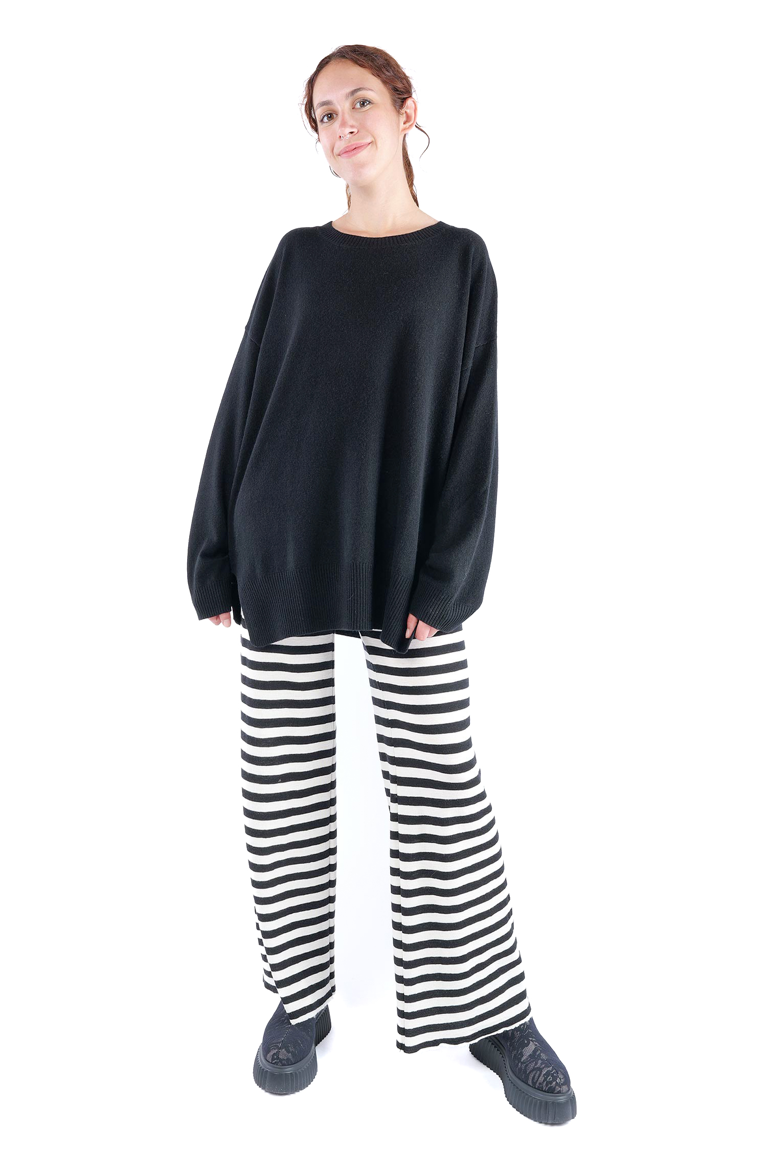 Kaschmir Pullover - Schwarz - 24116A