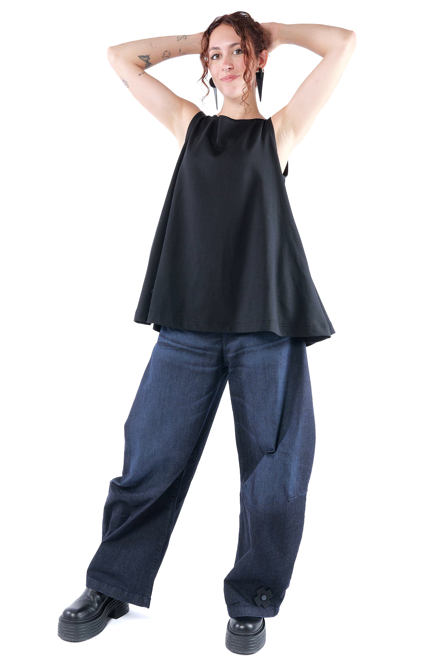 Wandelbares Top - Schwarz - 2123