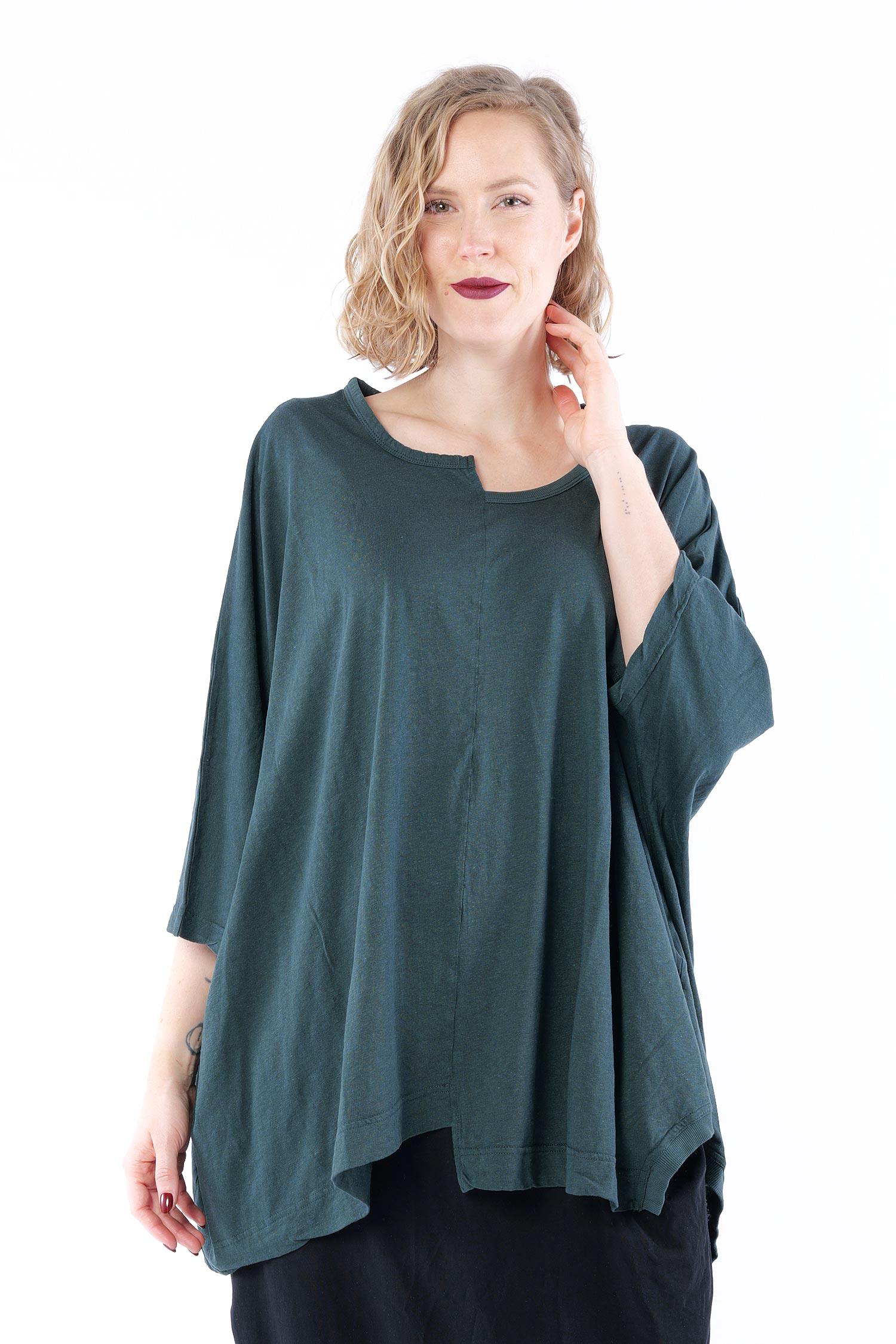 Oversized linen top - Tree - 1263650506
