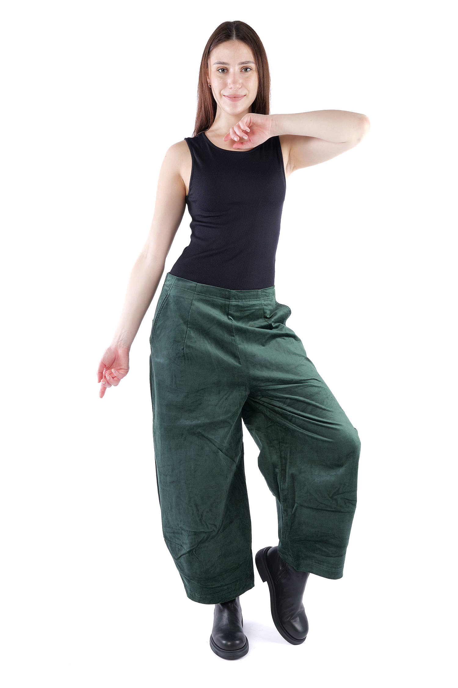 Feincord Hose - Forest - 2263230114