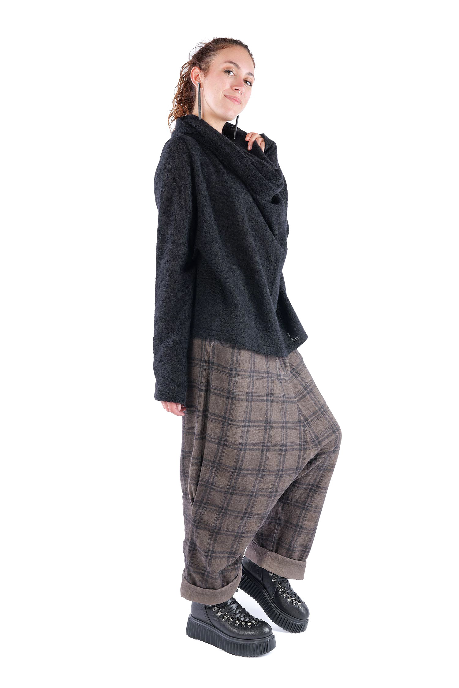 Feinstrick Pullover - Schwarz - Samarit