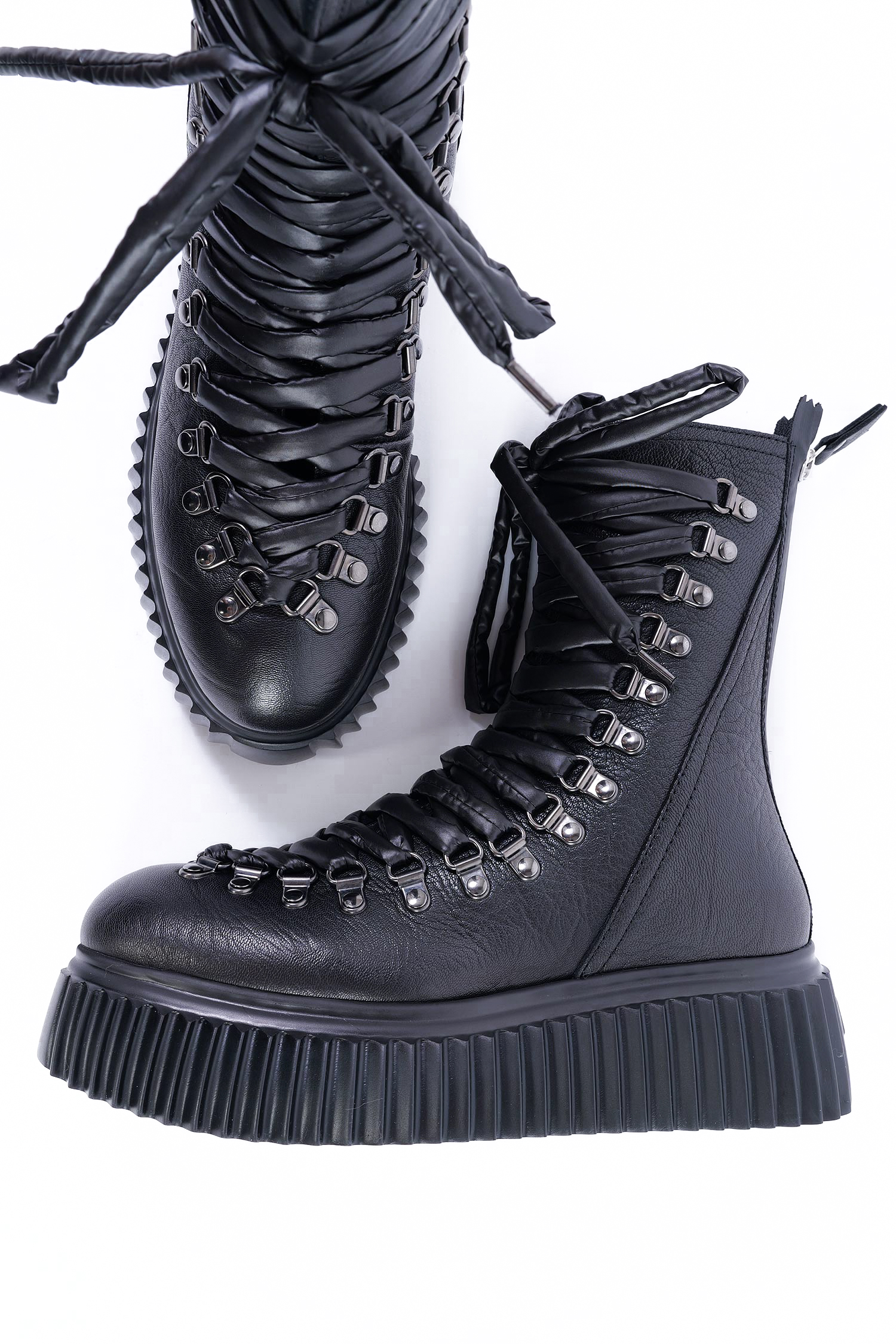 Schnür-Boots - Schwarz - Dromo