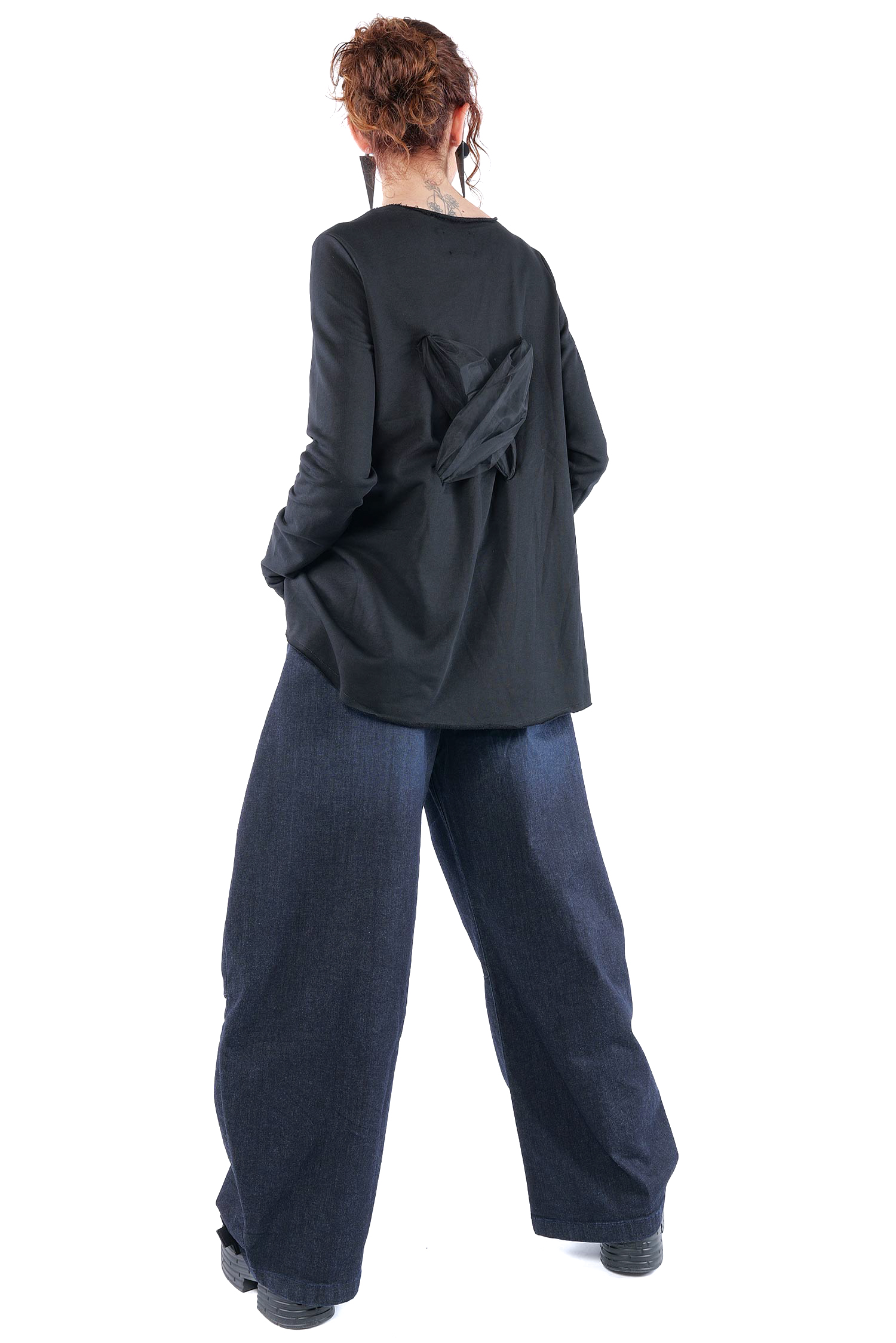A-Linien Pullover - Schwarz - 2126