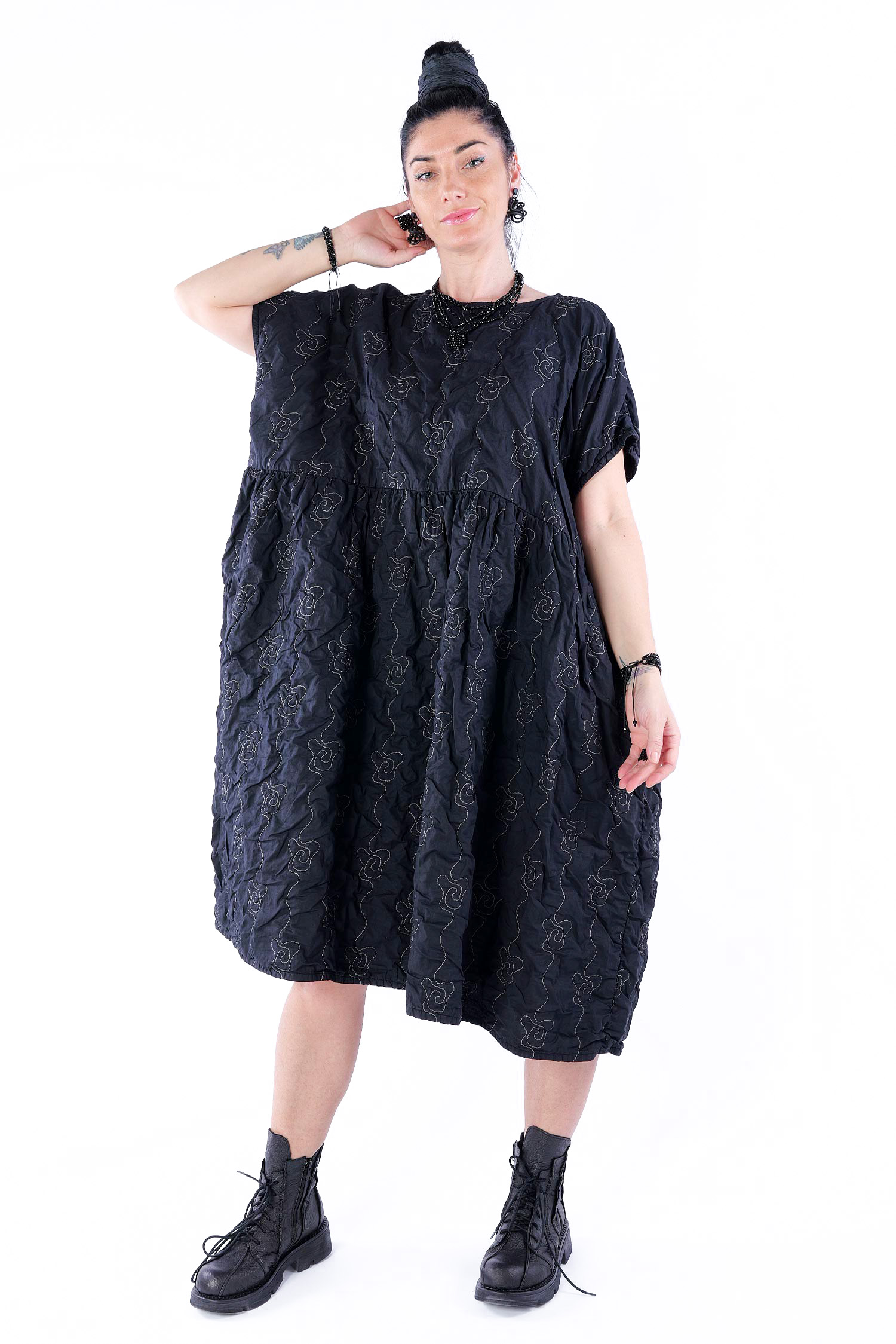 Quilt dress - Black - Purcouture