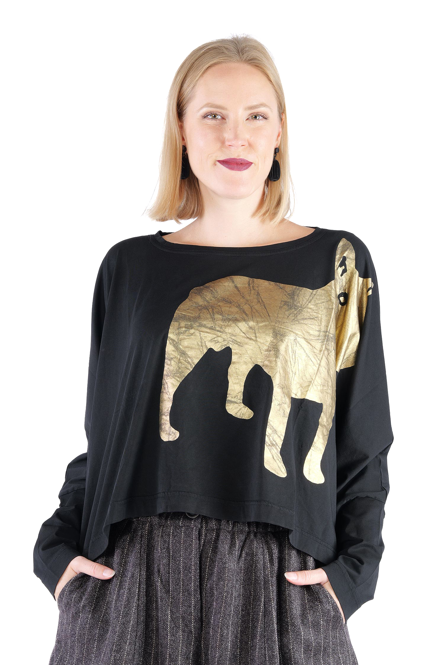 Oversize Pullover - Black print - 2261300504
