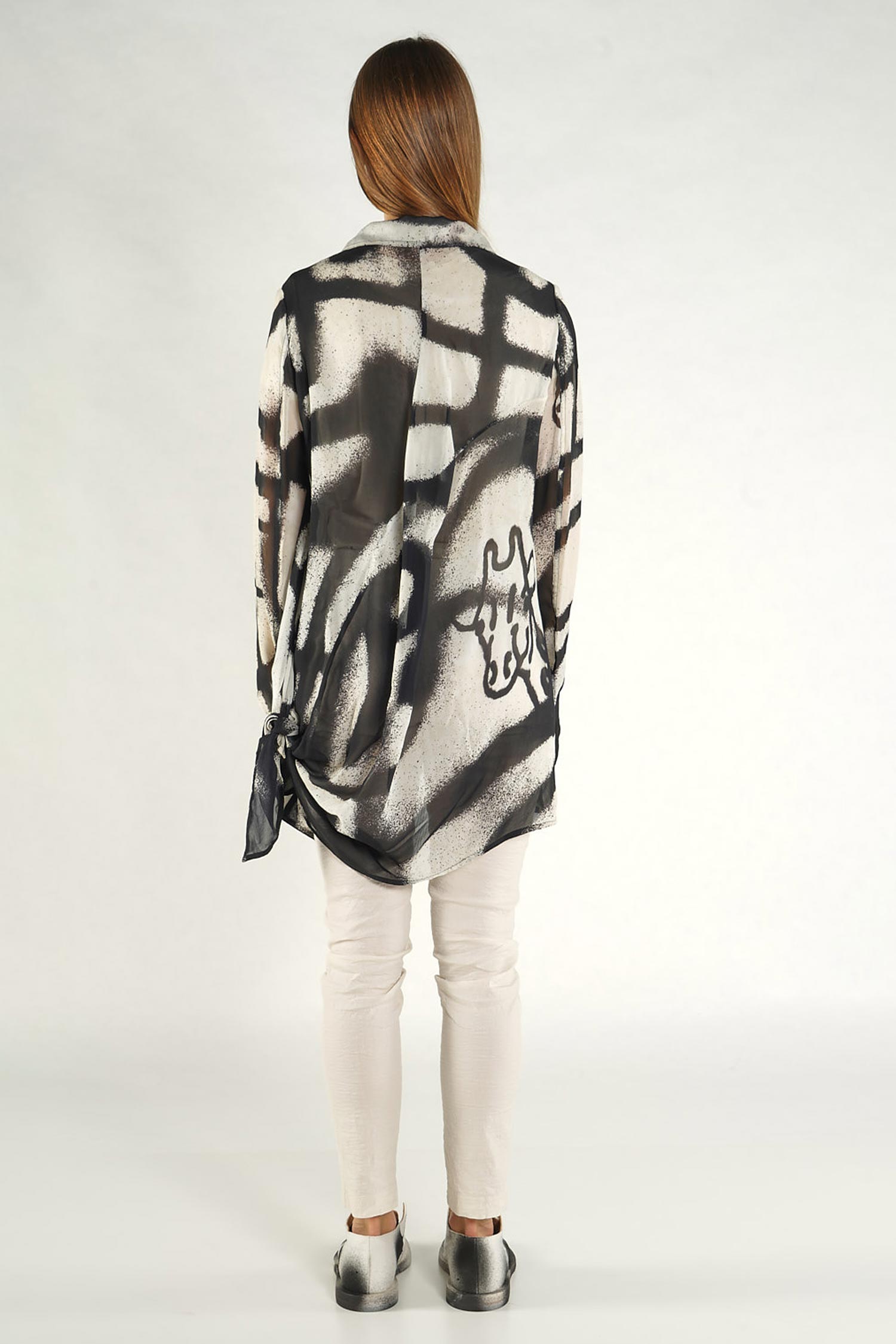 Asymmetrische Jacke - Black print - 1261771108