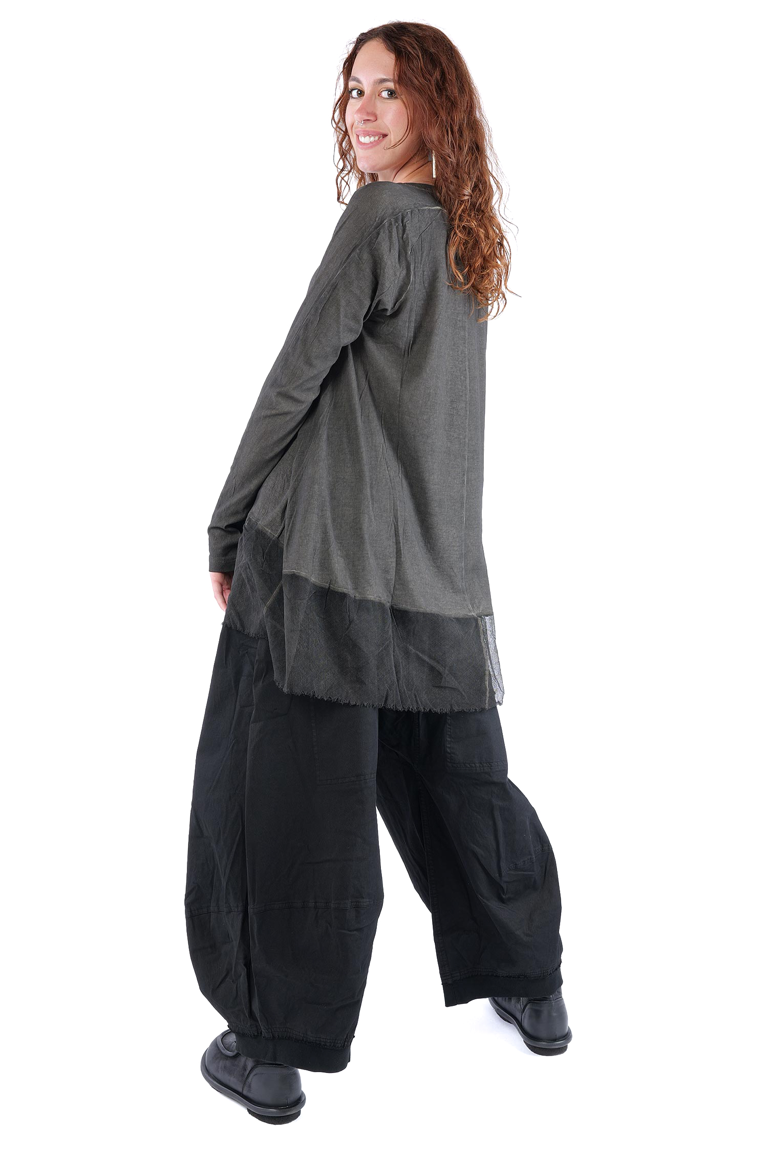 Rippjersey Tunika - Black cloud - 2262340904