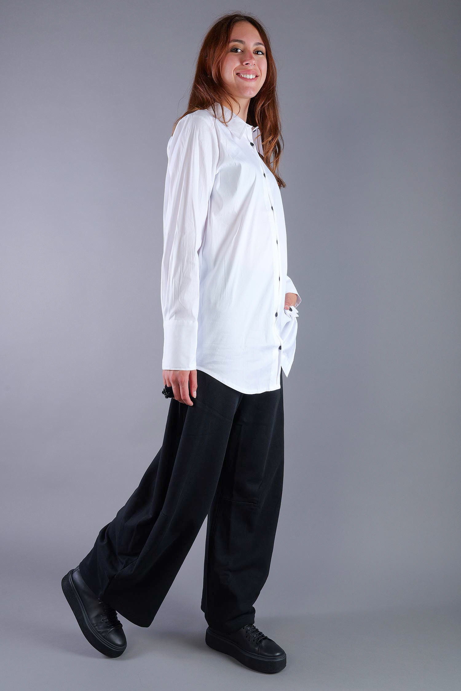 Stretchbluse - White - 4033