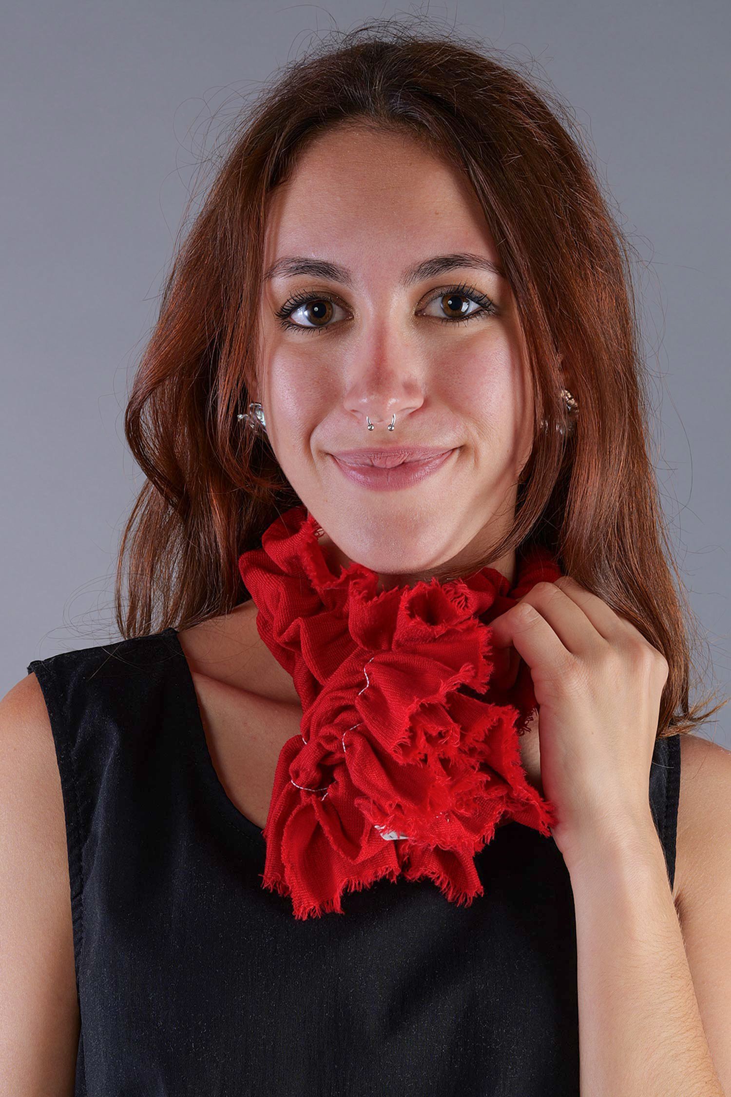 Kragen / Stirnband - chili red - 1051