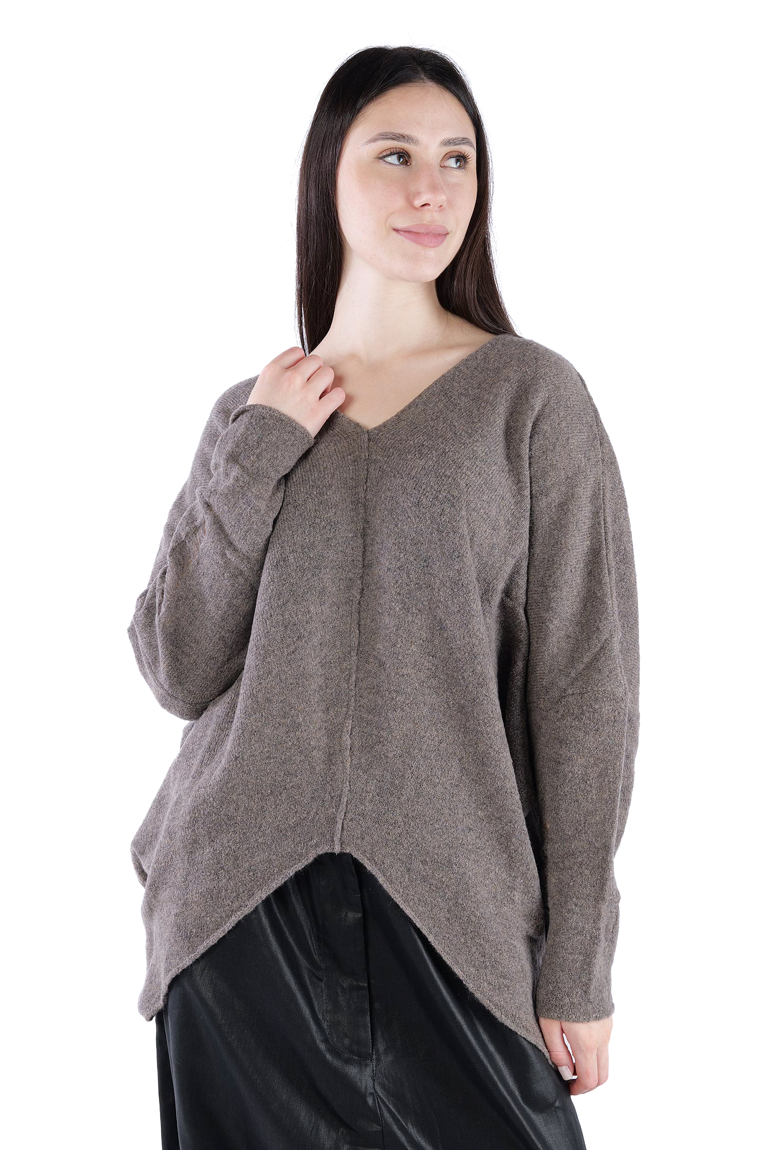 Feinstrick Pullover - Faded brown - Jojo