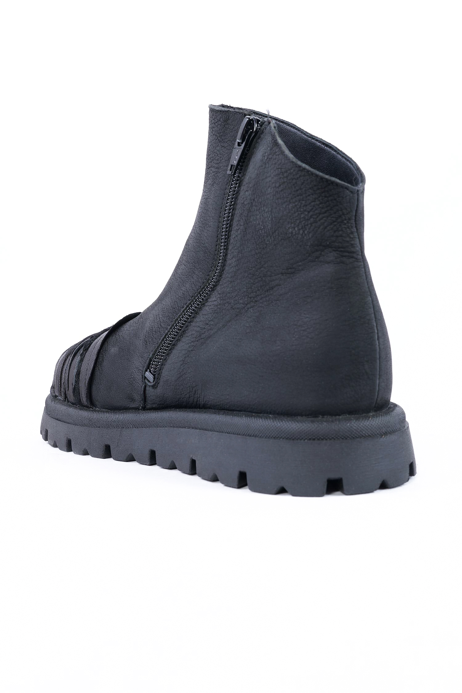 Breite Leder Boots - Schwarz - Britany
