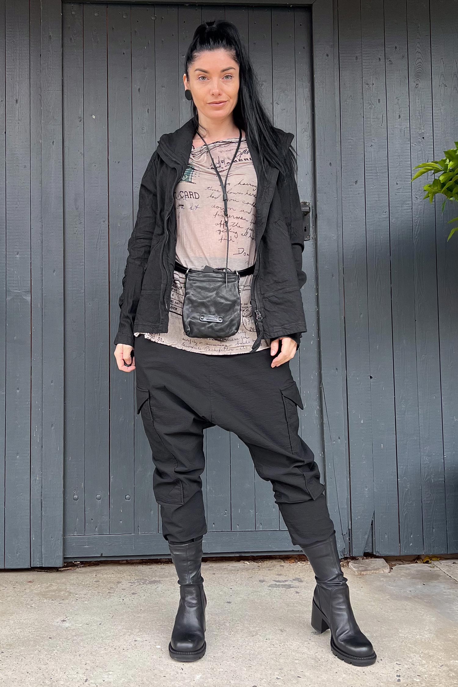 Kastige Jacke - Schwarz - 2252121118