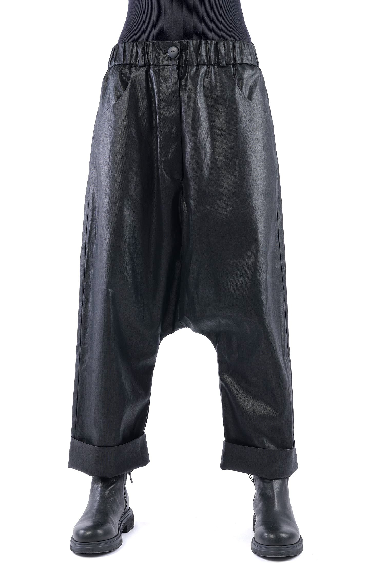 Coated pants - Black coated - Ollo