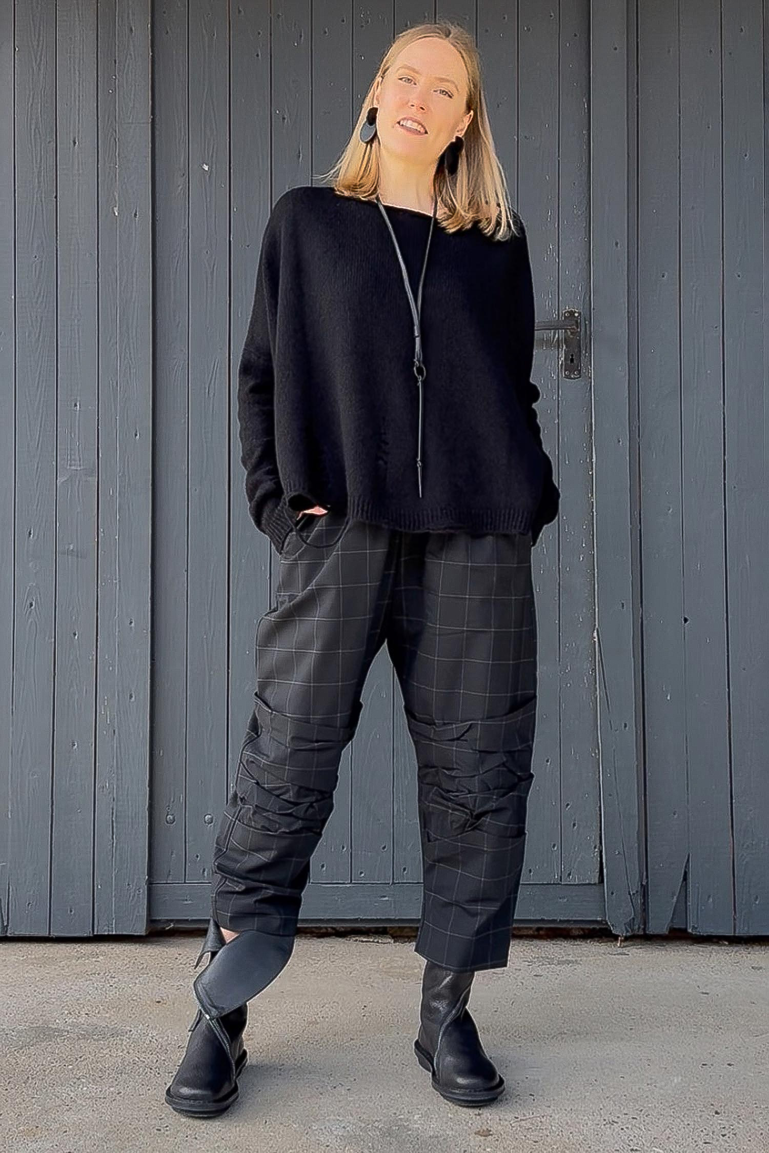 Karo Hose - Schwarz - I26.5399