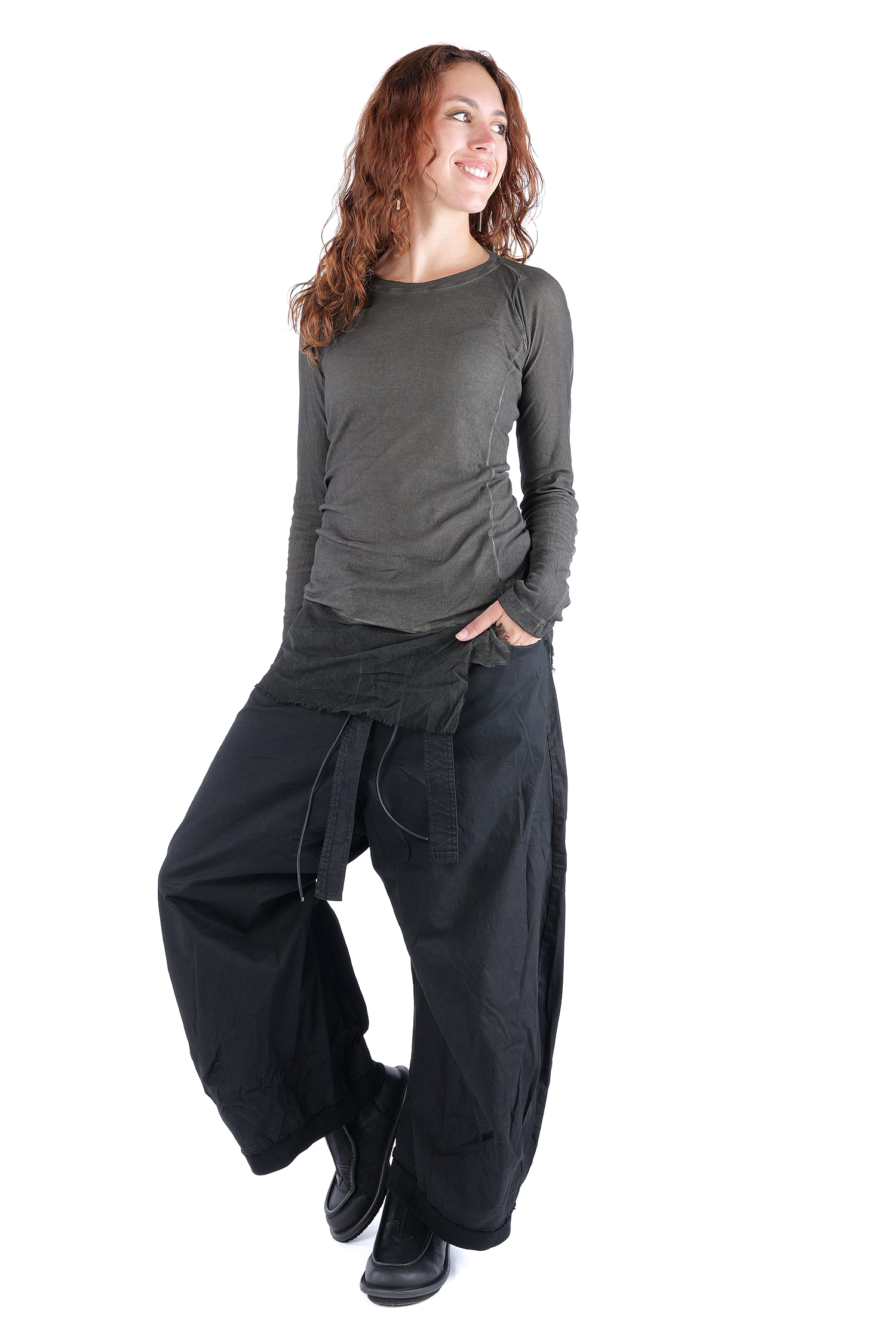 Longsleeve mit Tüll - Black cloud - 2262340503