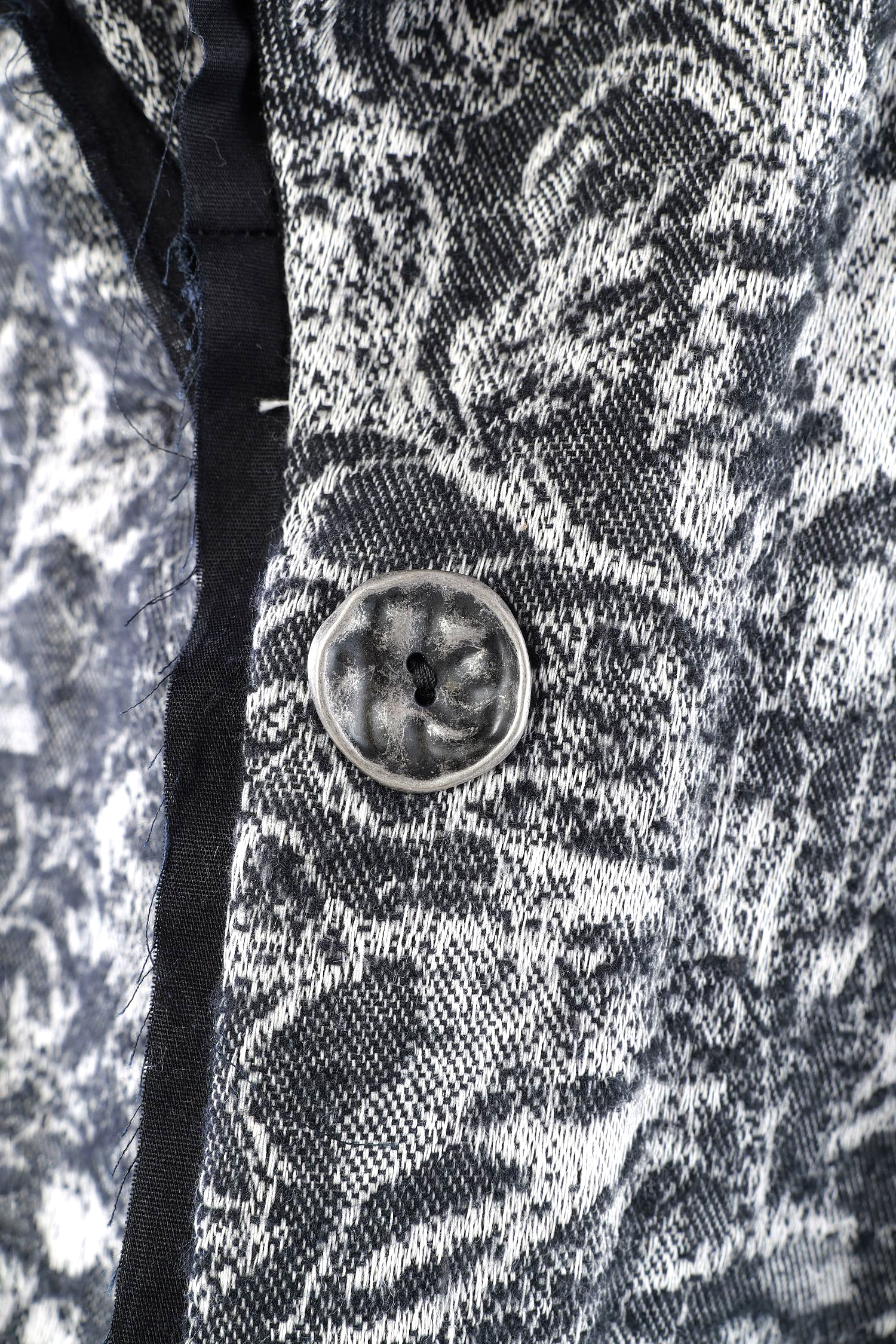 Oversize Winterjacke - Schwarz/Weiß - S438