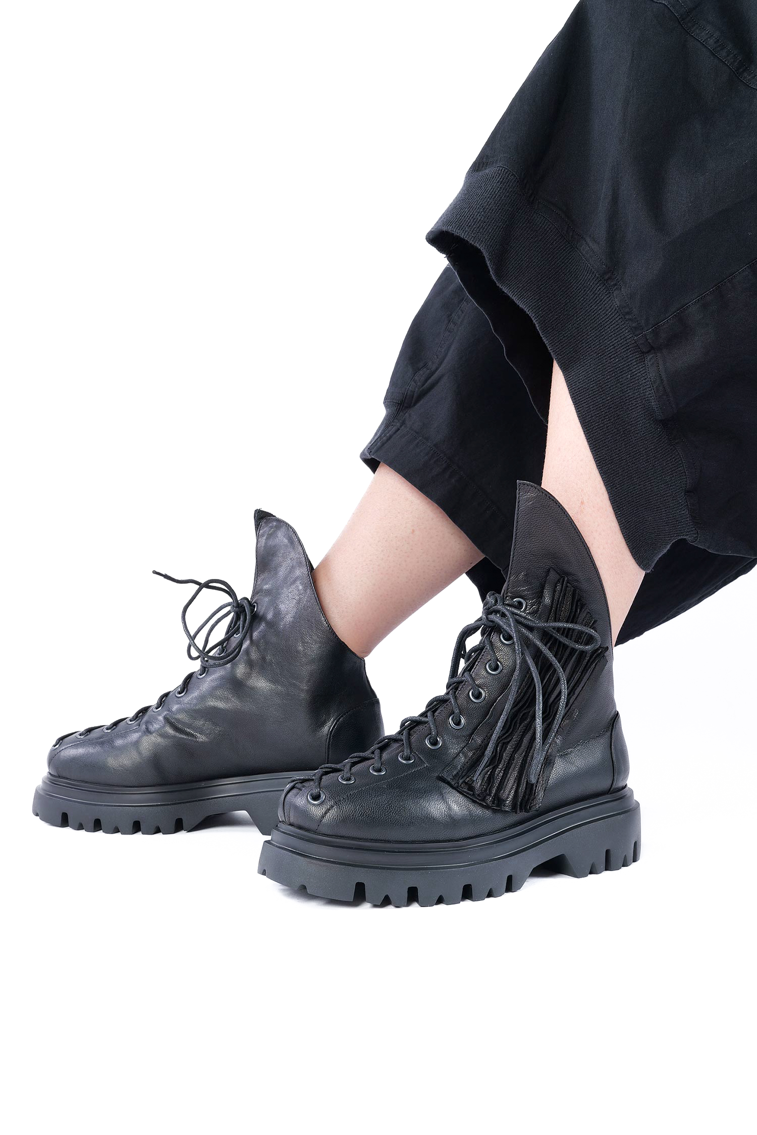 Schnür-Boots - Schwarz - Finn
