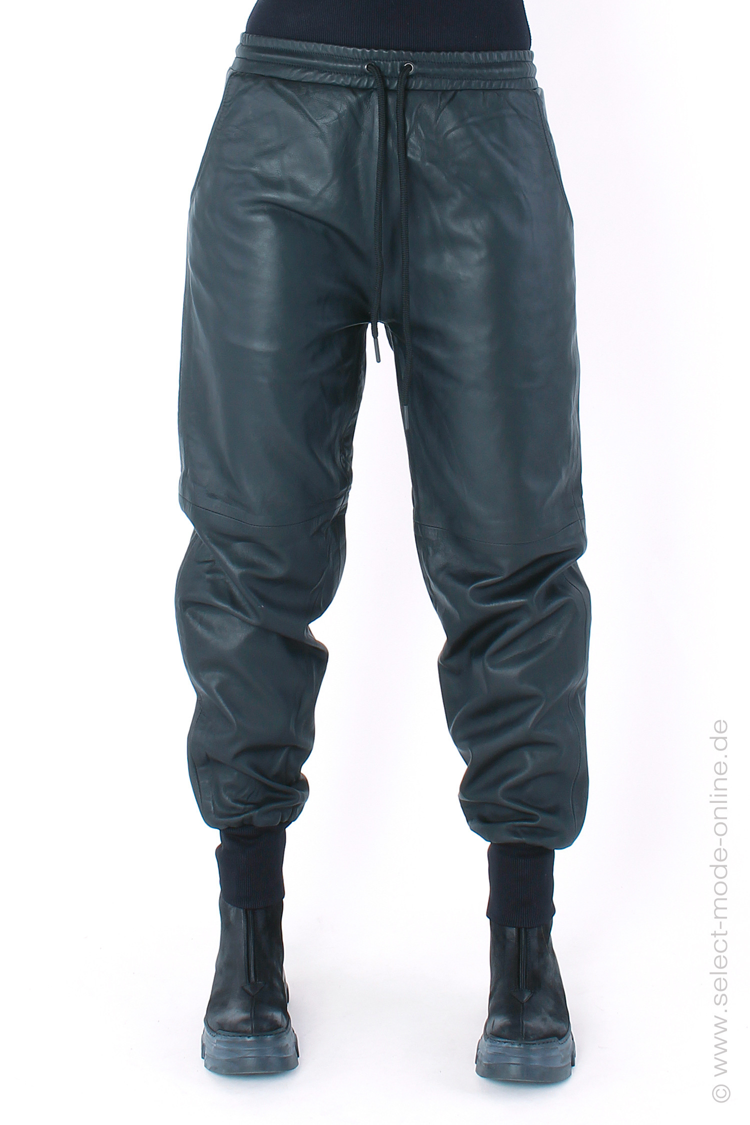 Leather pants - black