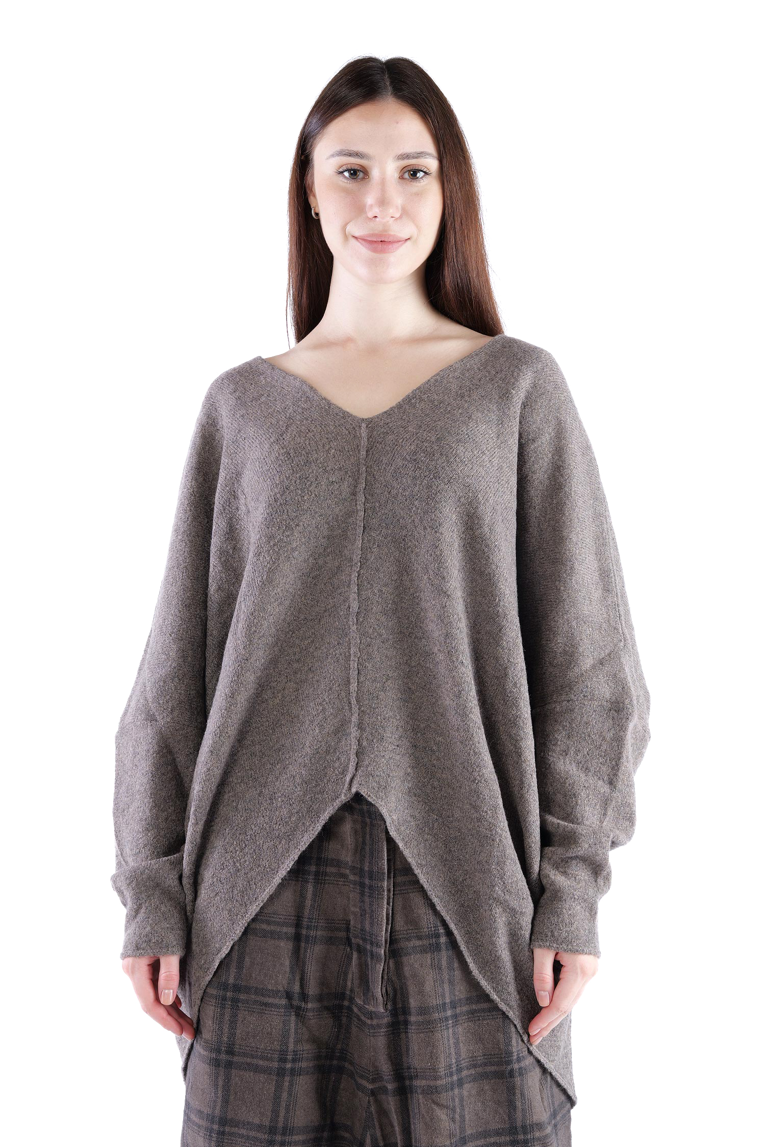 Feinstrick Pullover - Faded brown - Jojo