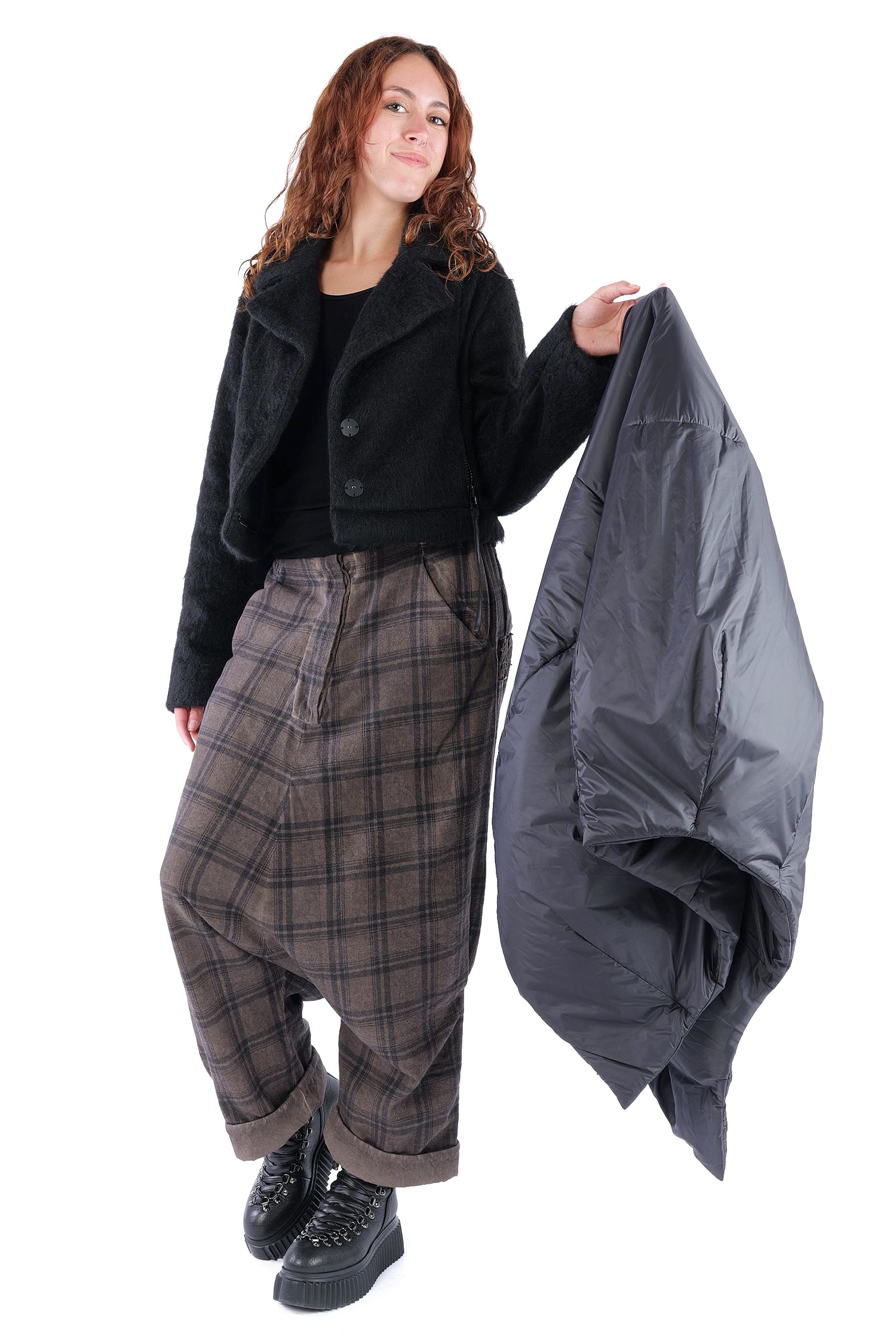 2-in-1 Wintermantel - Black faux fur/Black - Formers