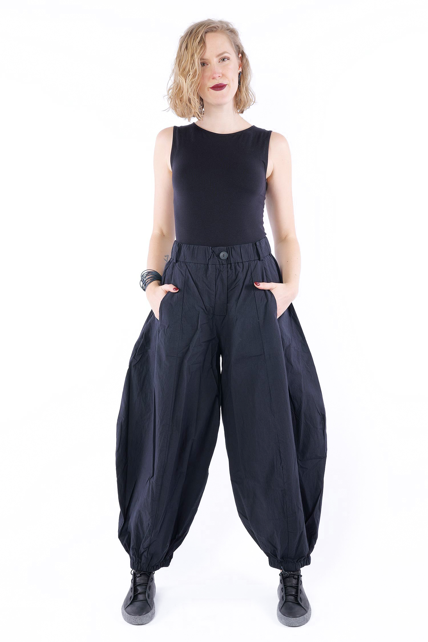 Baumwoll-Hose - Schwarz - Pafos