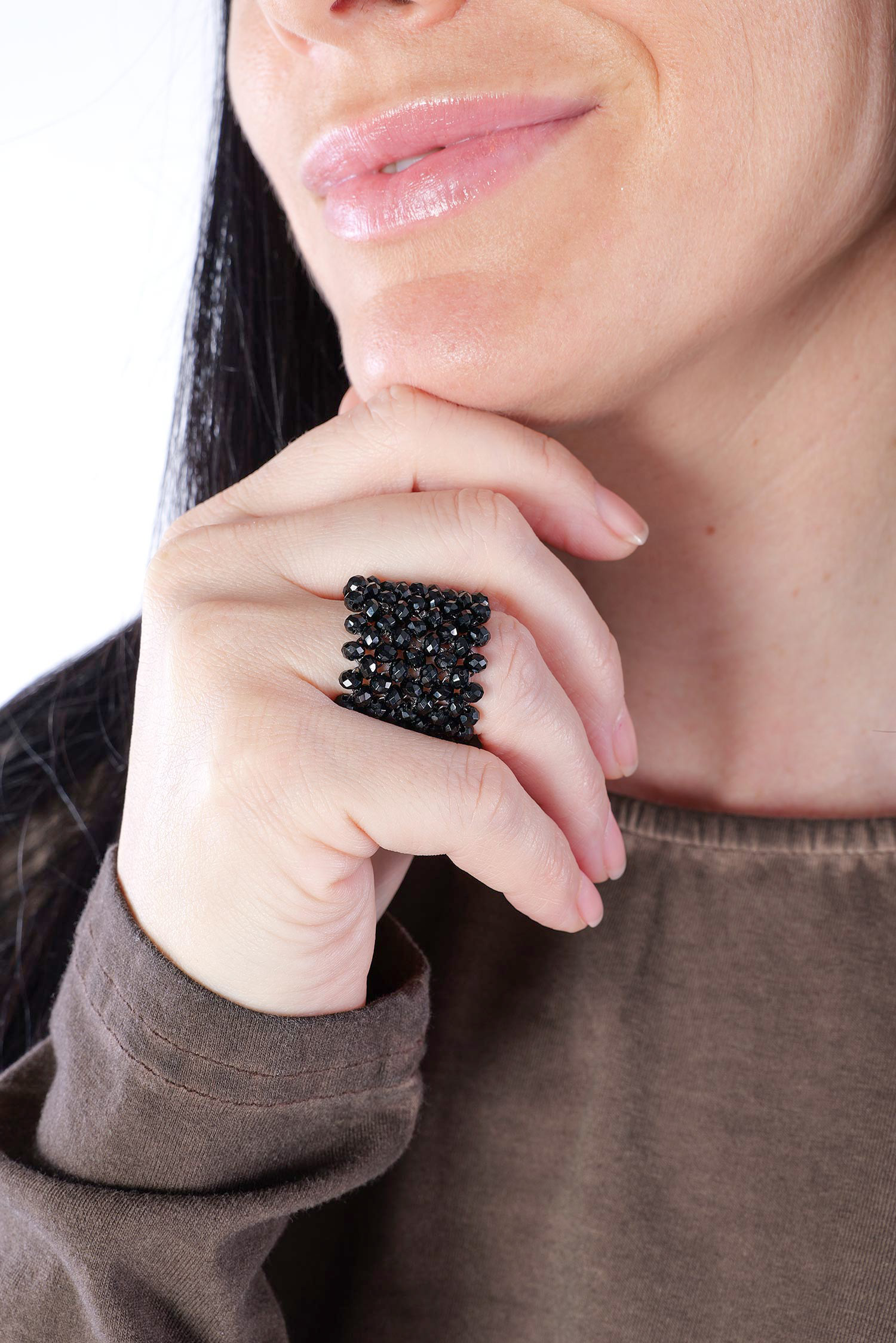 Perlenring - Schwarz - 1815