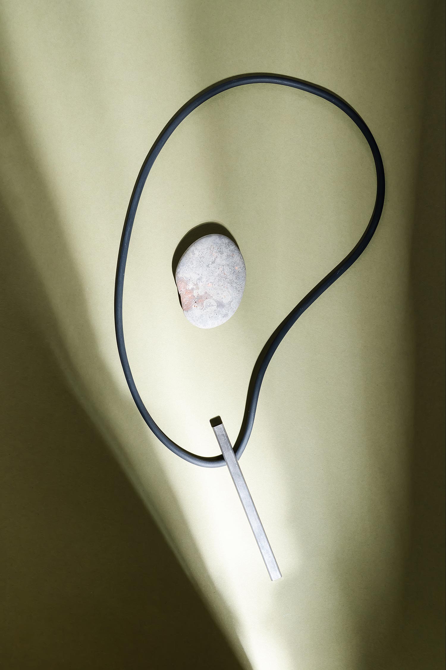 Edelstahl Halskette - schwarz - Rod