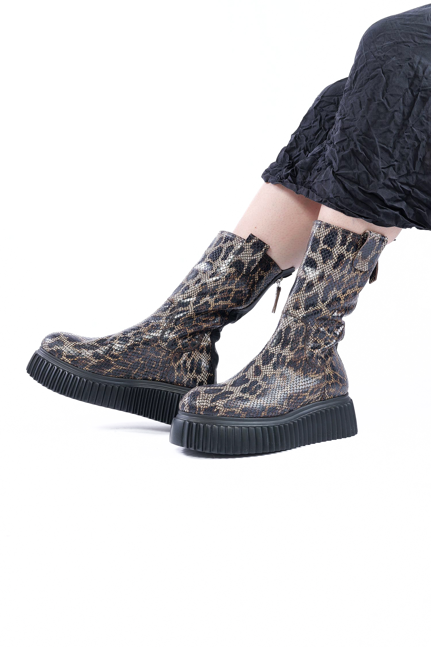 Leo Stiefeletten - Leo / Taupe-Nero - Milagros