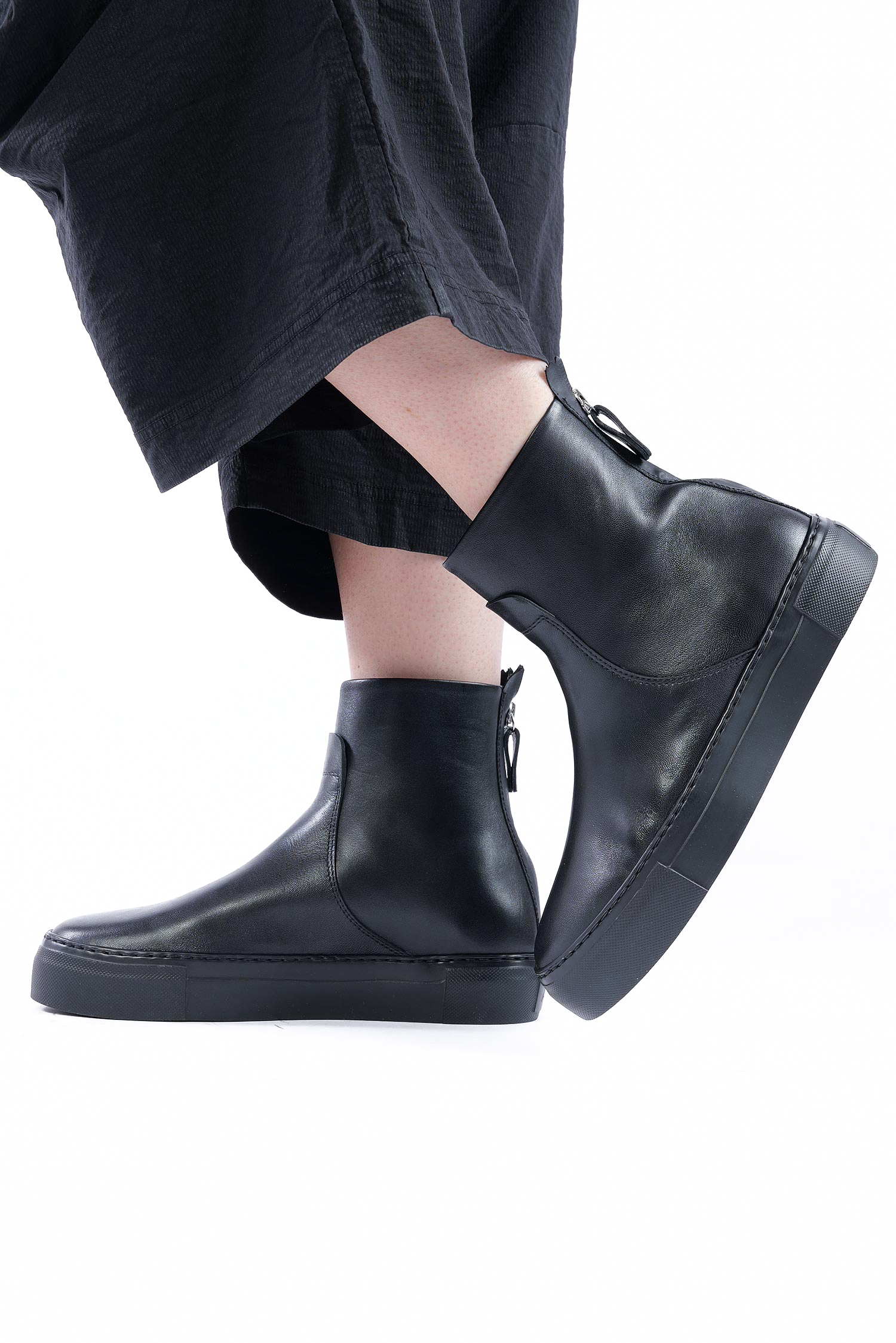 Leder Boots - Schwarz - Meghan Bootie