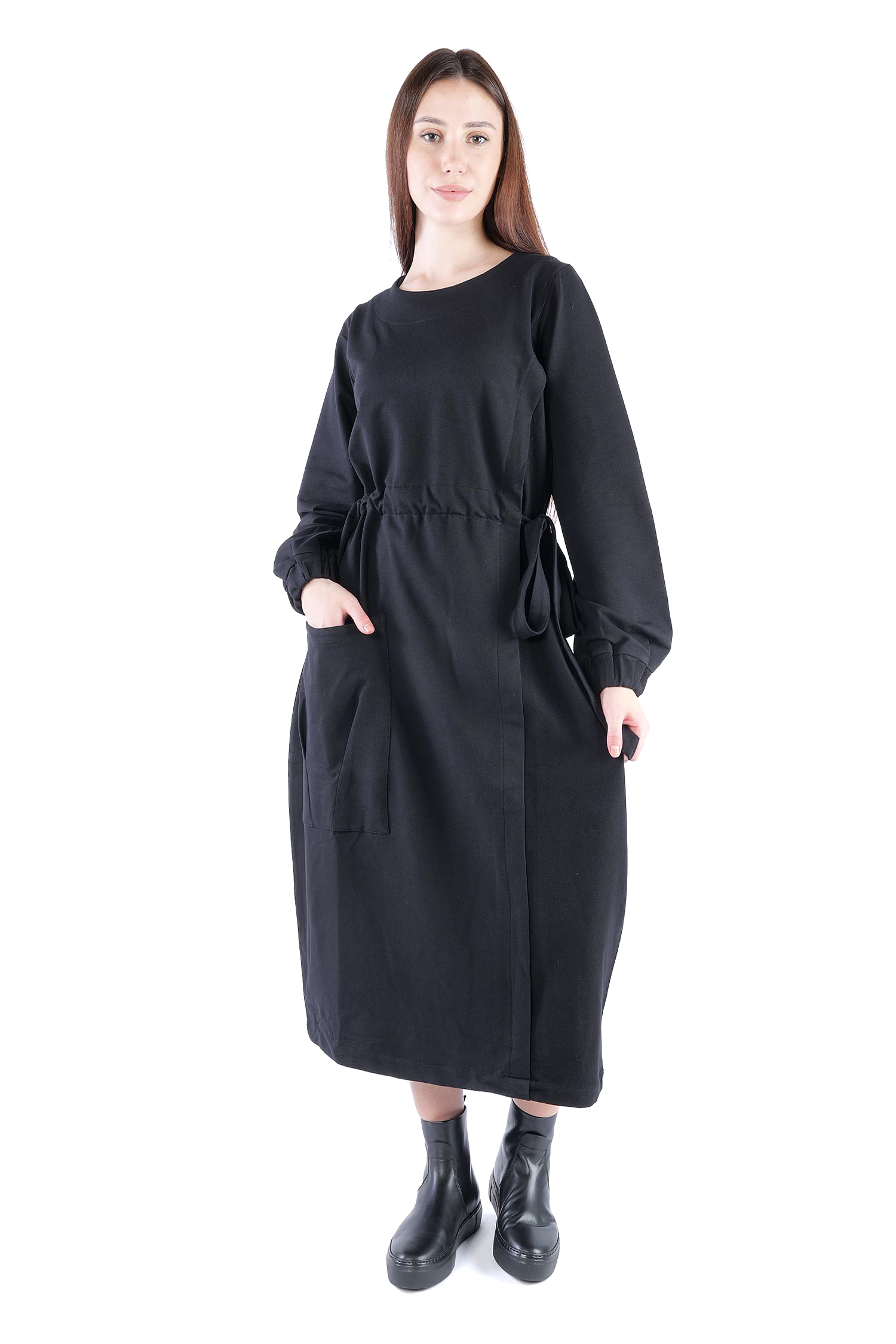 Asymmetrisches Kleid - Schwarz - 26.2-KHF108