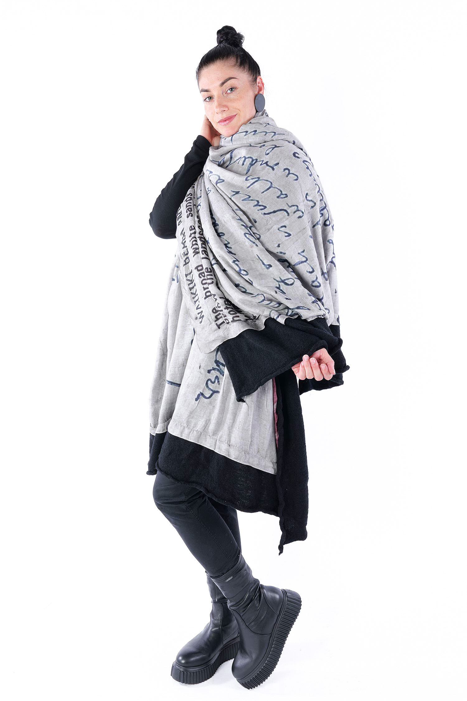 Strickschal - Schwarz - 2252807704